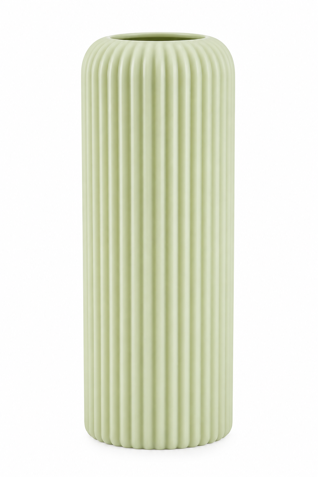 Vase strié 10x25m vert