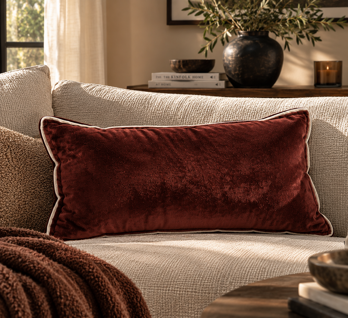 Coussin Baxley velours