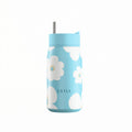 Gourde 360 ml design flower bleu - modele Lens