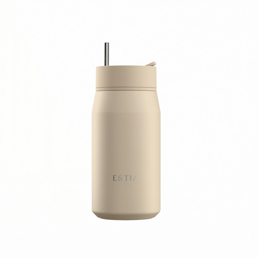 Gourde 360 ml beige  unie - modele Lens