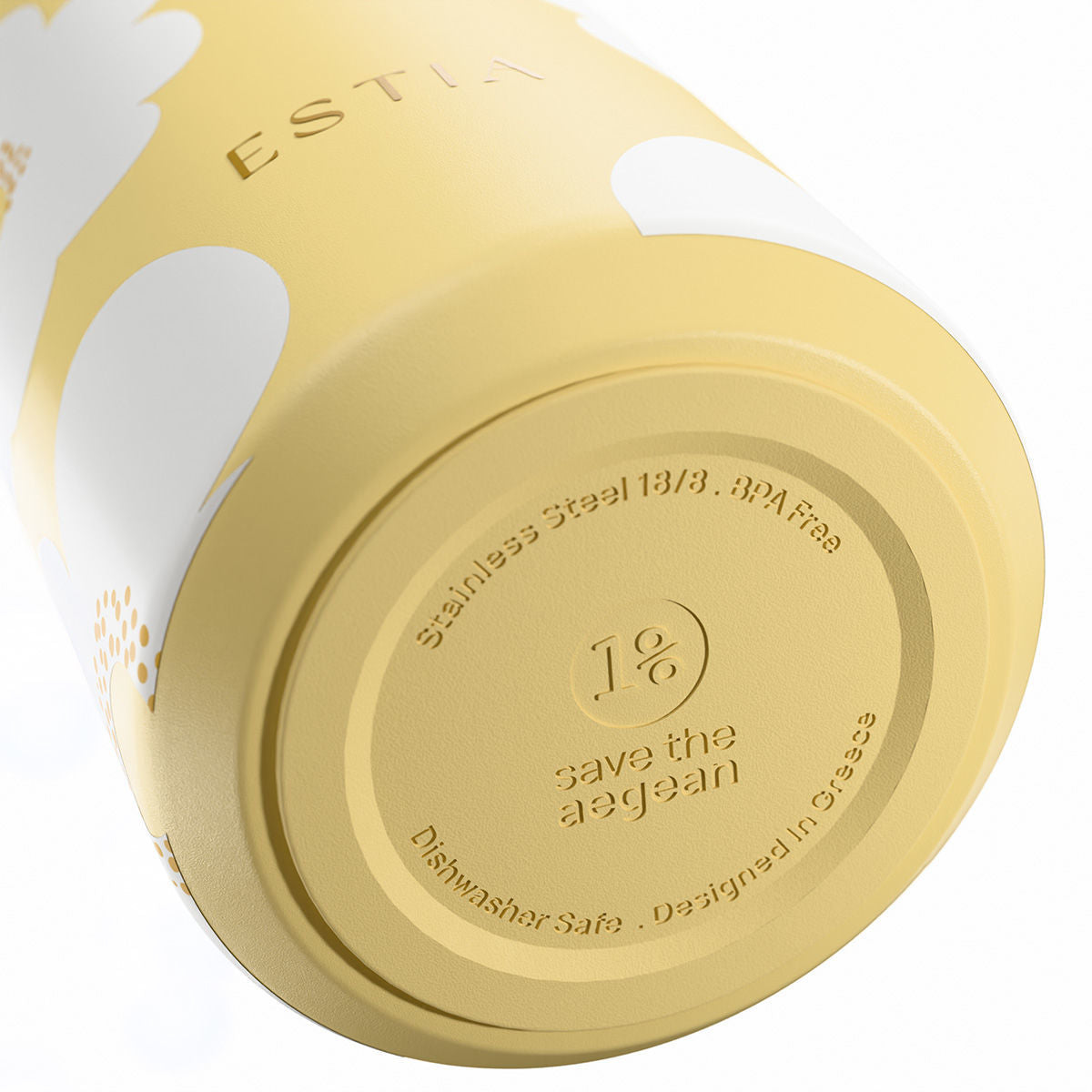Gourde 500 ml design flower jaune unie - modele flow