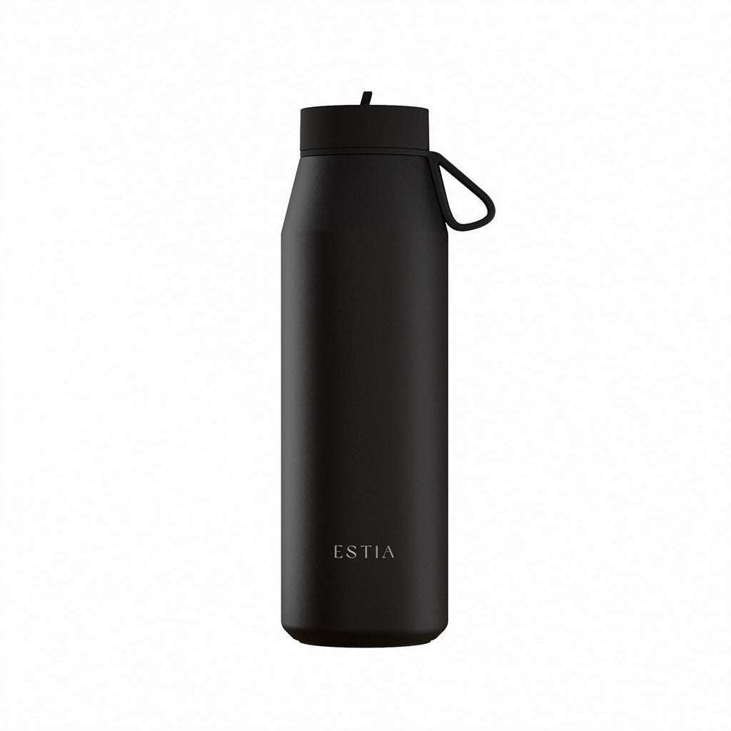 Gourde 800 ml unie- modele Pulse noir