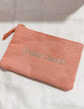 Pochette Drama Queen côtelée corail - accessoire tendance Kefi Concept Store