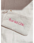 Pochette Bordel chic côtelée crème - accessoire tendance Kefi Concept Store