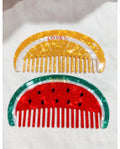 Peigne pastèque et sa pochette rose
