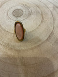 Bague dorée ovale rose nacré - bijou femme Kefi Concept Store