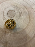 Bague tressée bombée dorée - bijou femme Kefi Concept Store