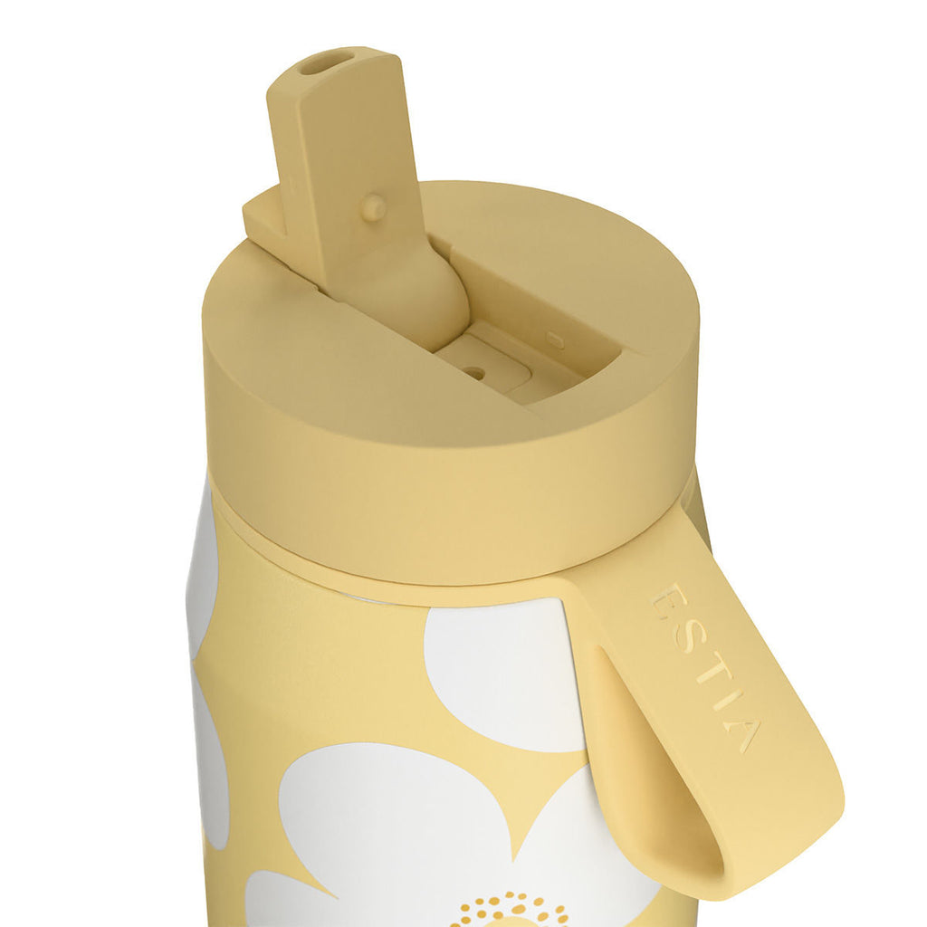 Gourde 500 ml design flowers / jaune - modele Pulse