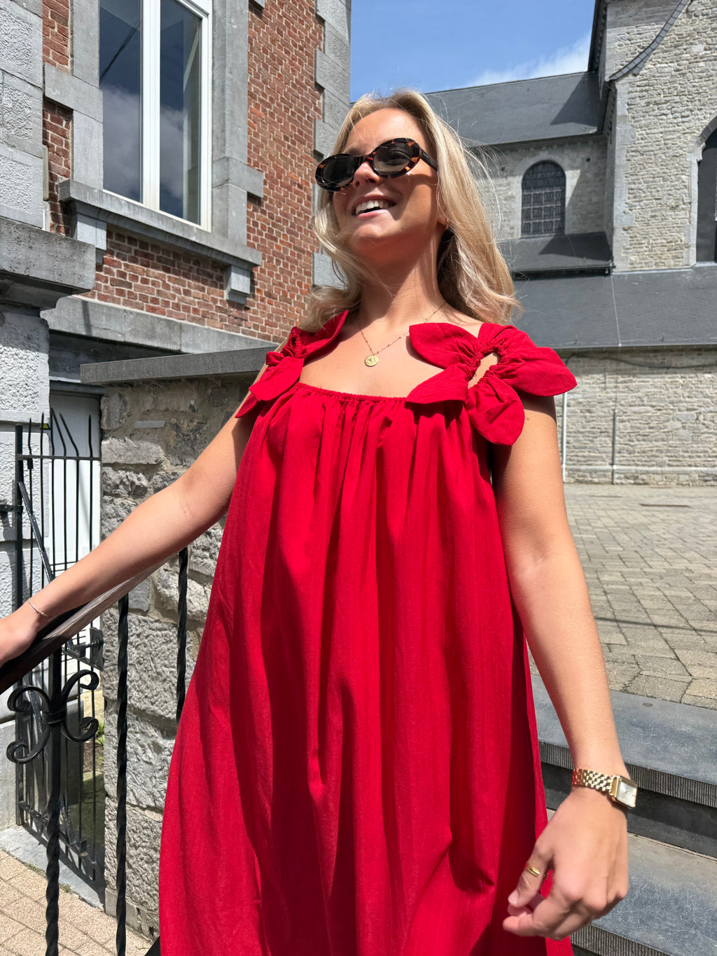 Robe Pia Longue Fleurs sur Bretelles