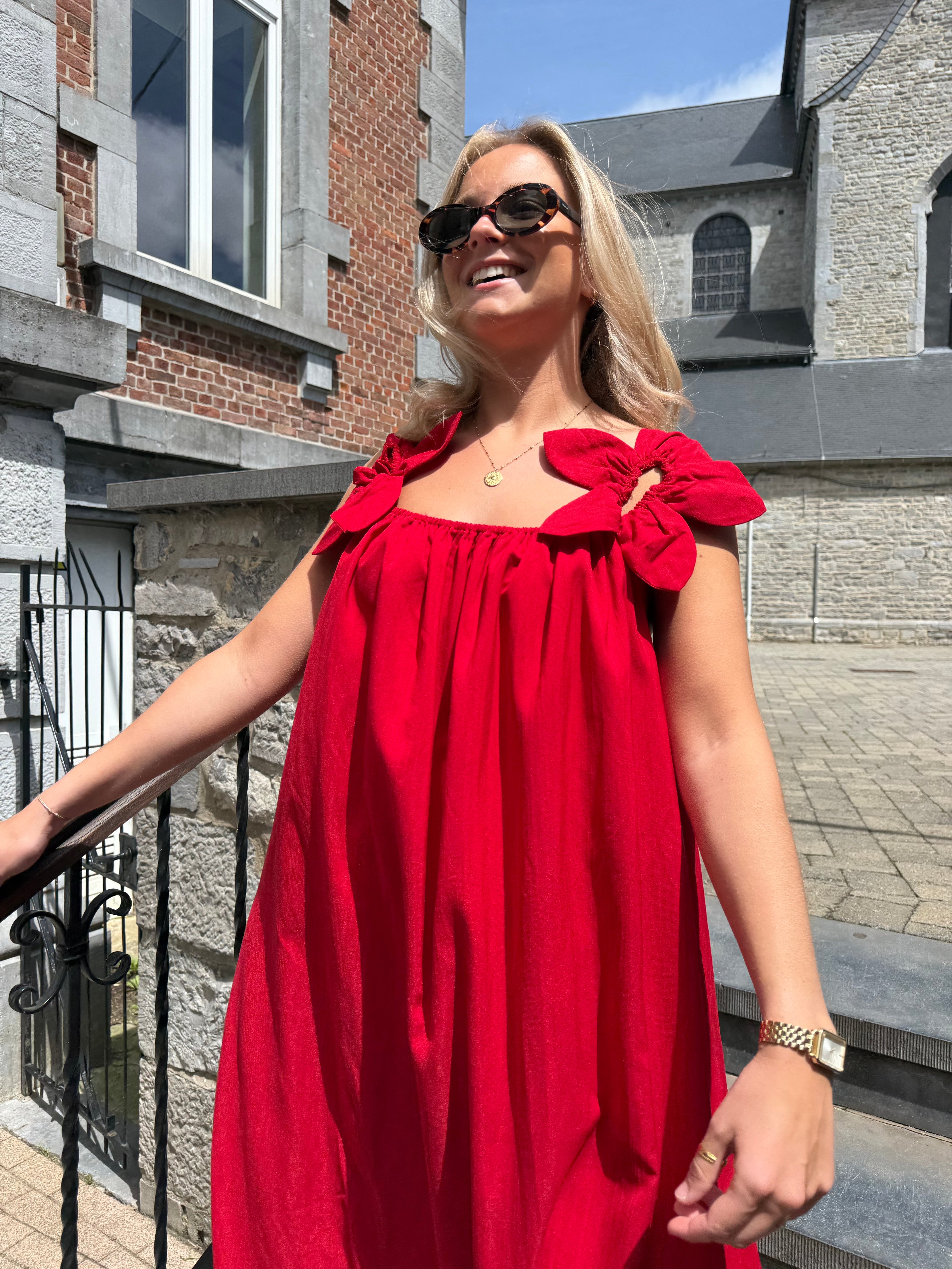 Robe Pia Longue Fleurs sur Bretelles