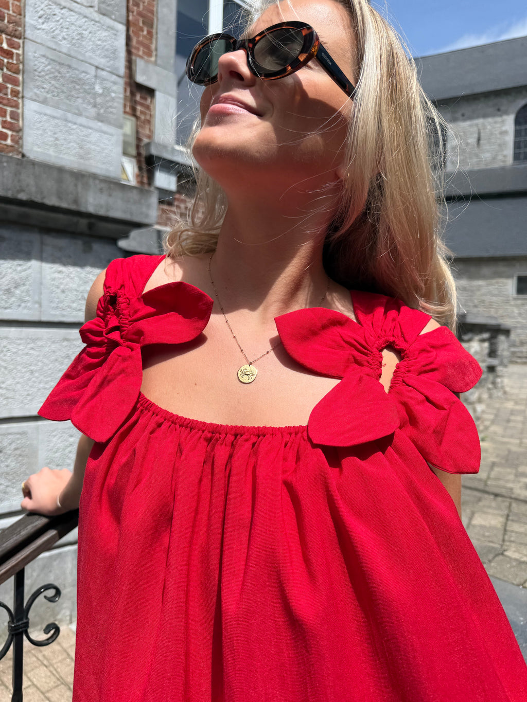 Robe Pia Longue Fleurs sur Bretelles
