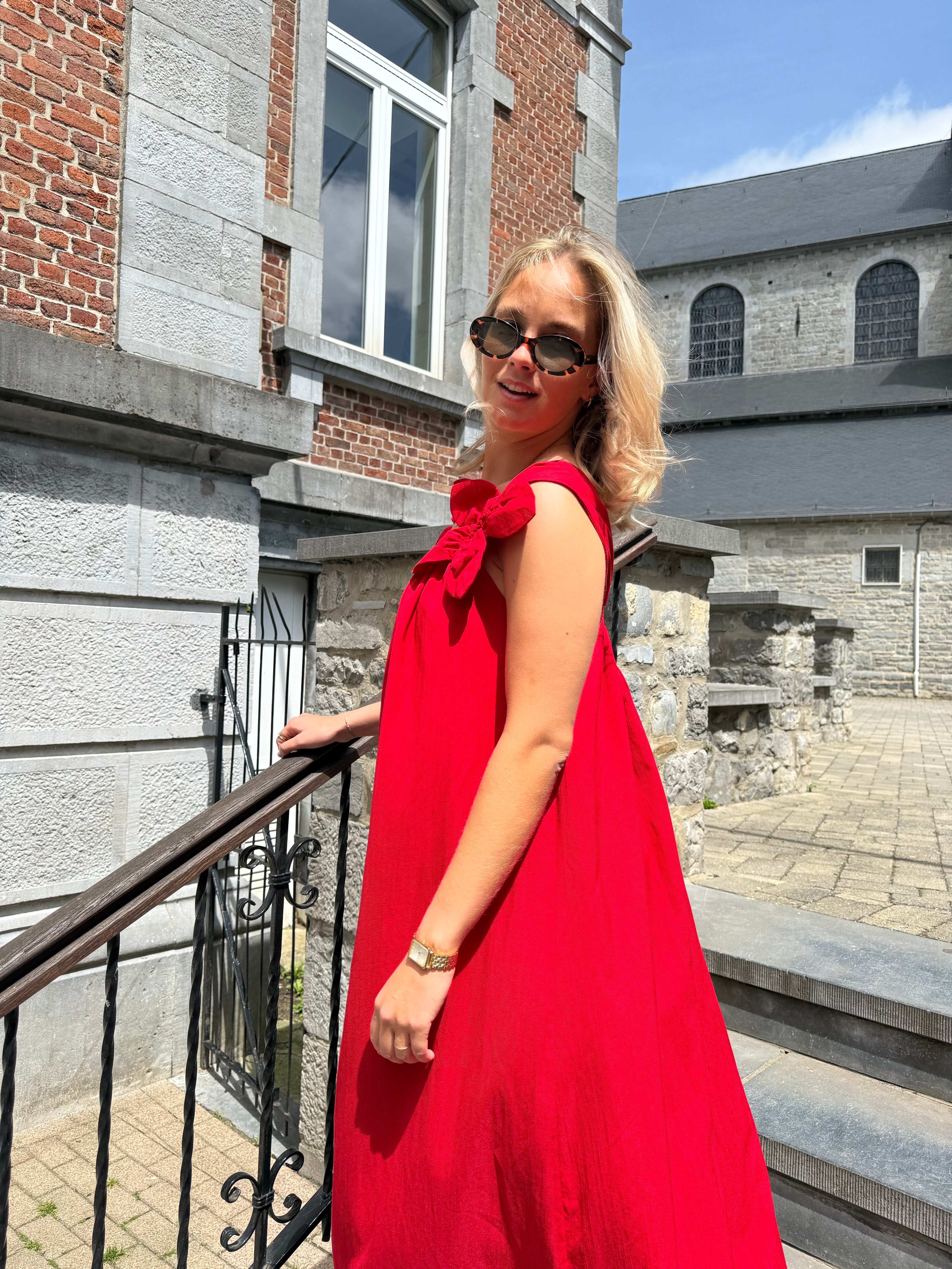 Robe Pia Longue Fleurs sur Bretelles