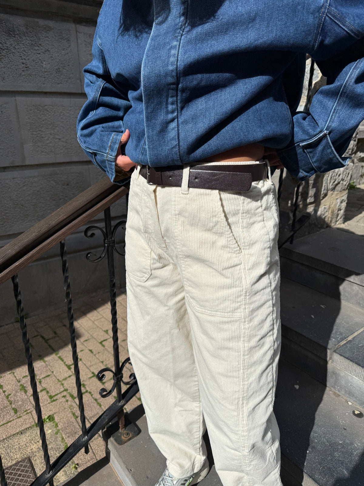 Pantalon velours Barrel