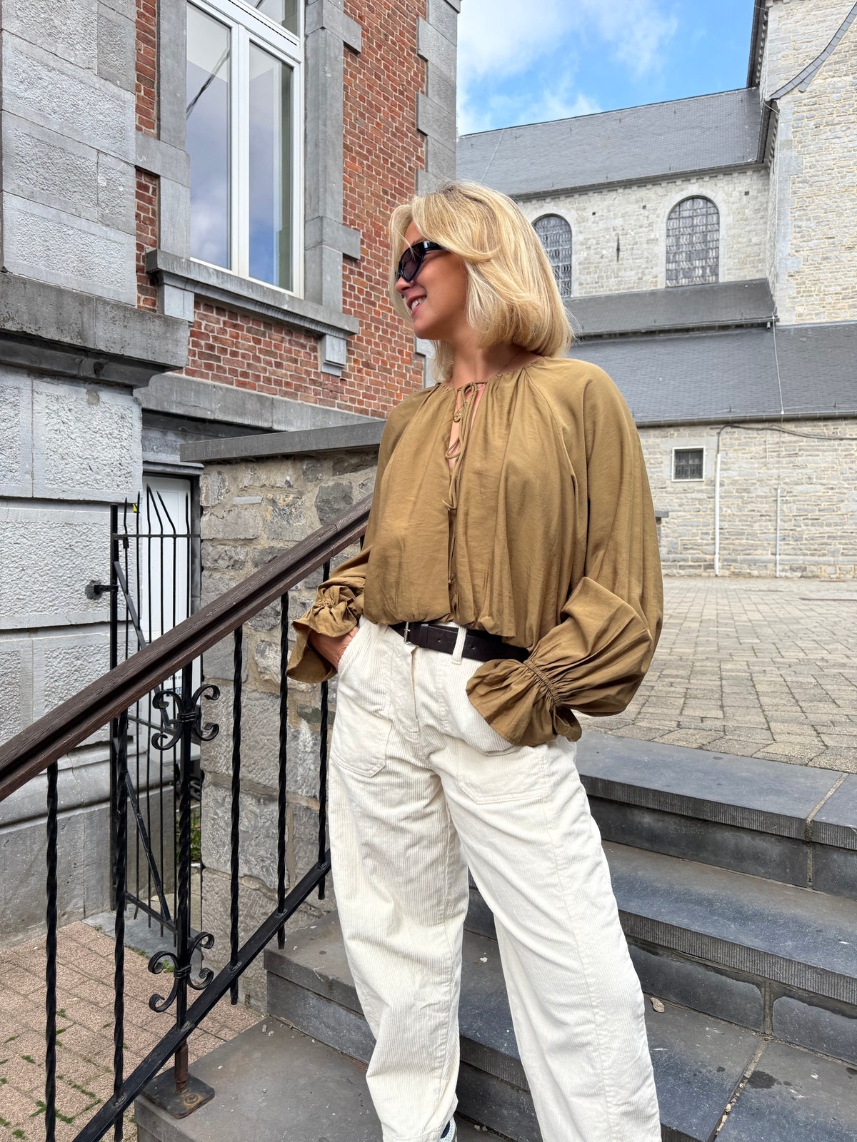 Pantalon velours Barrel