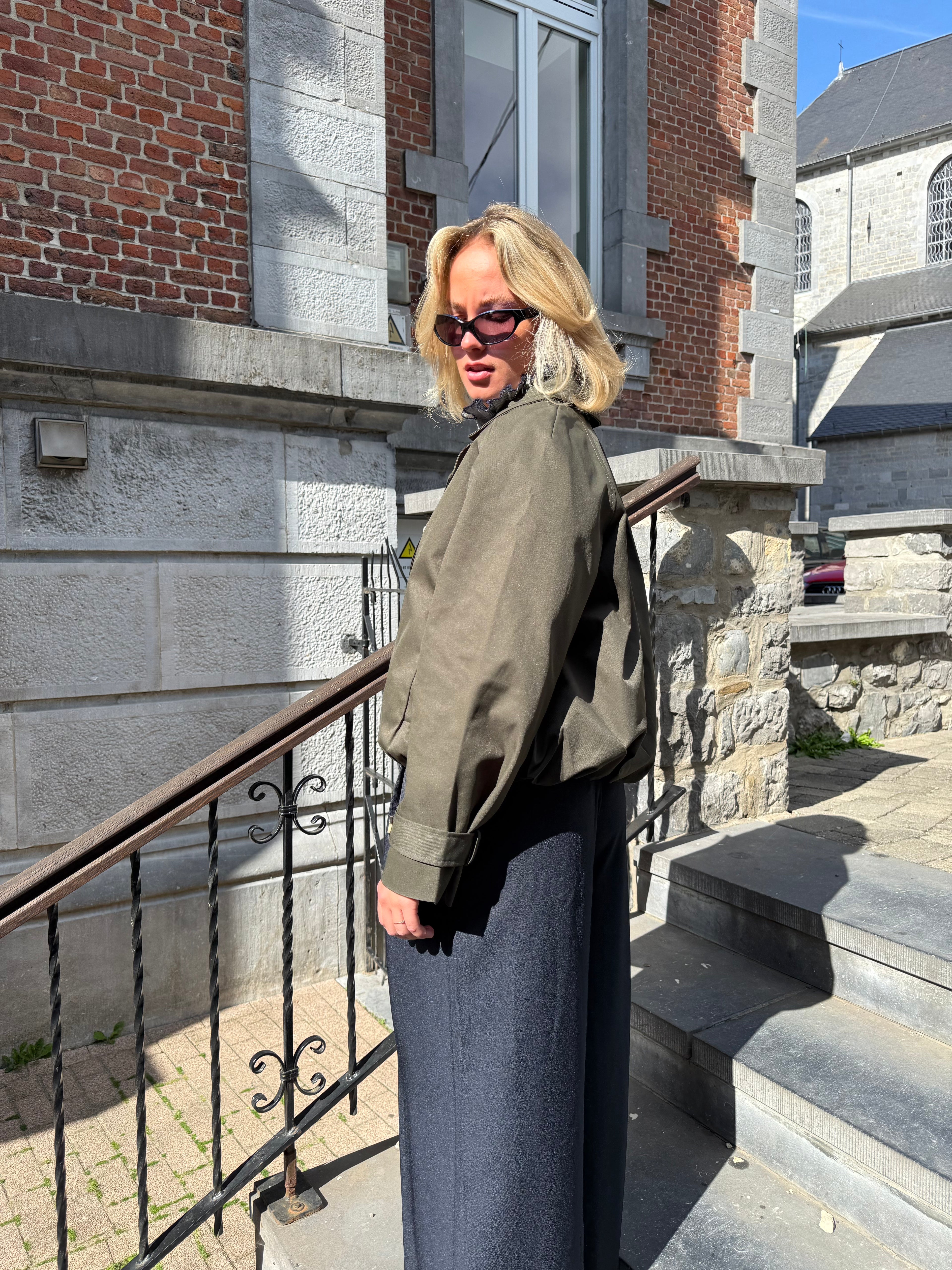 Veste Chasy - Veste courte esprit trench kaki