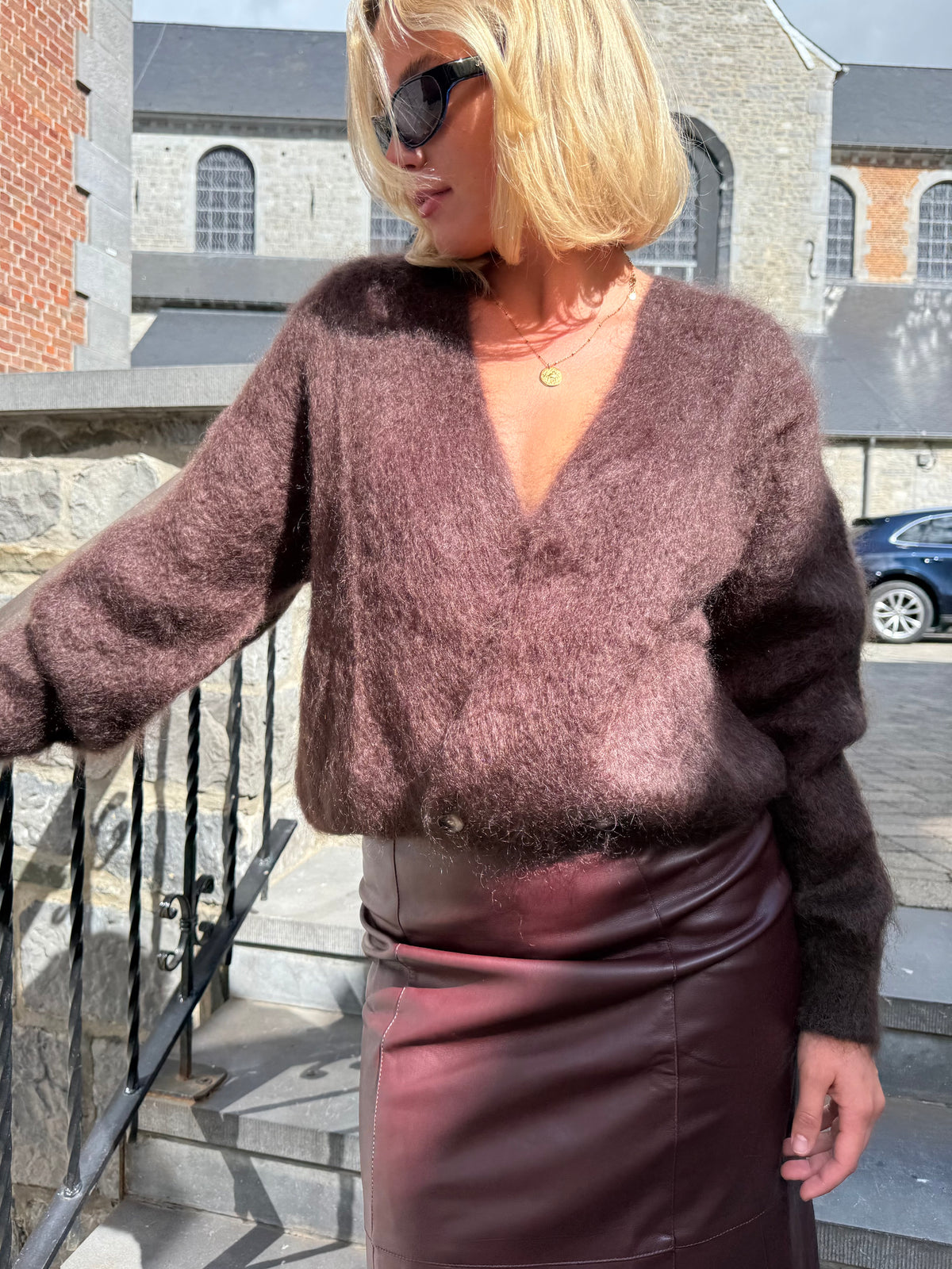 Cardigan croisé clara Mohair