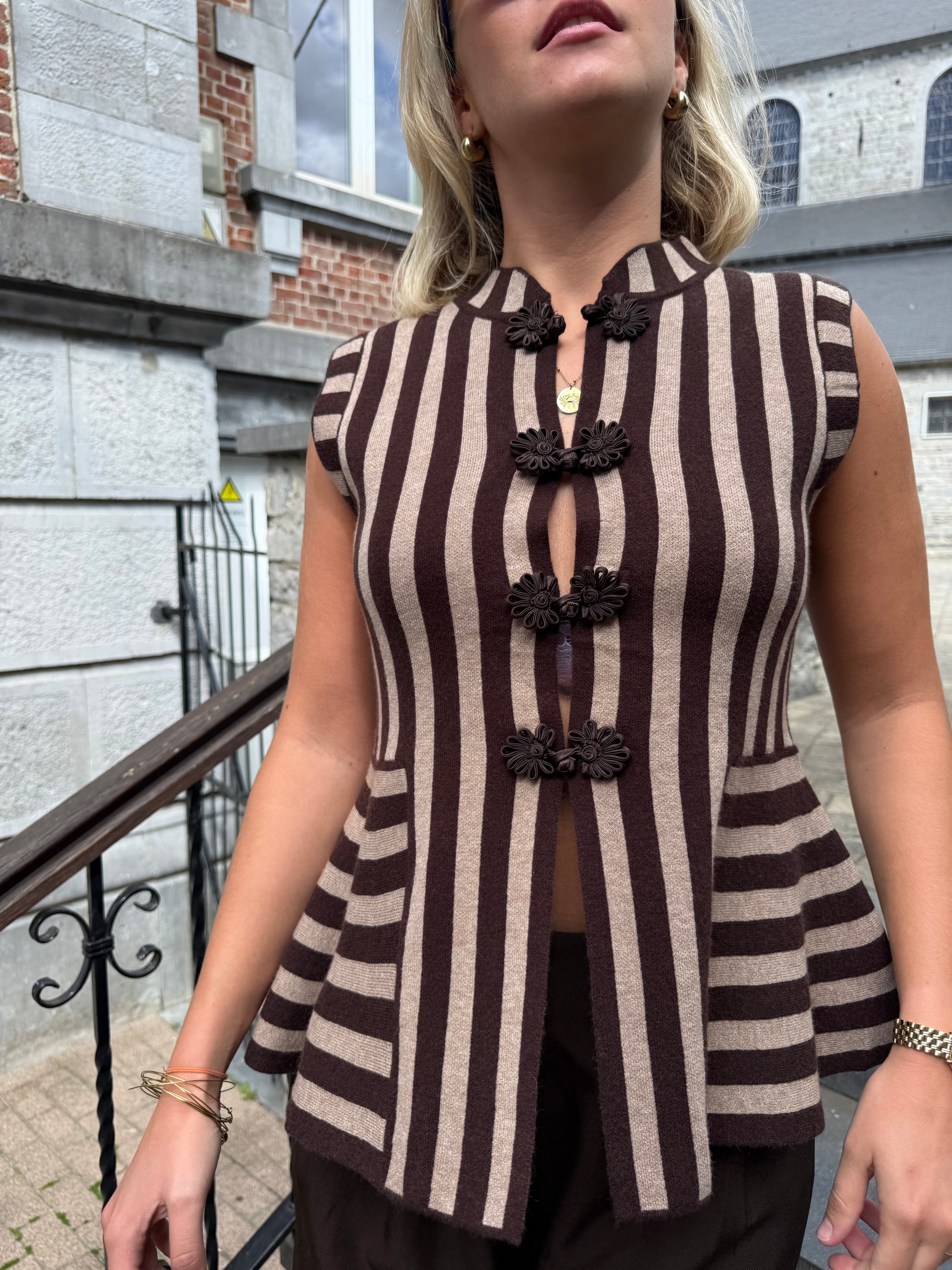 Gilet rayé Farah