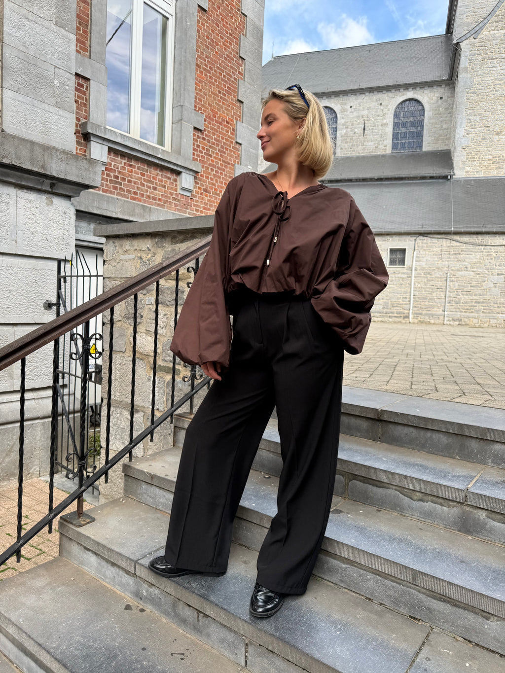 Pantalon Taylor noir large