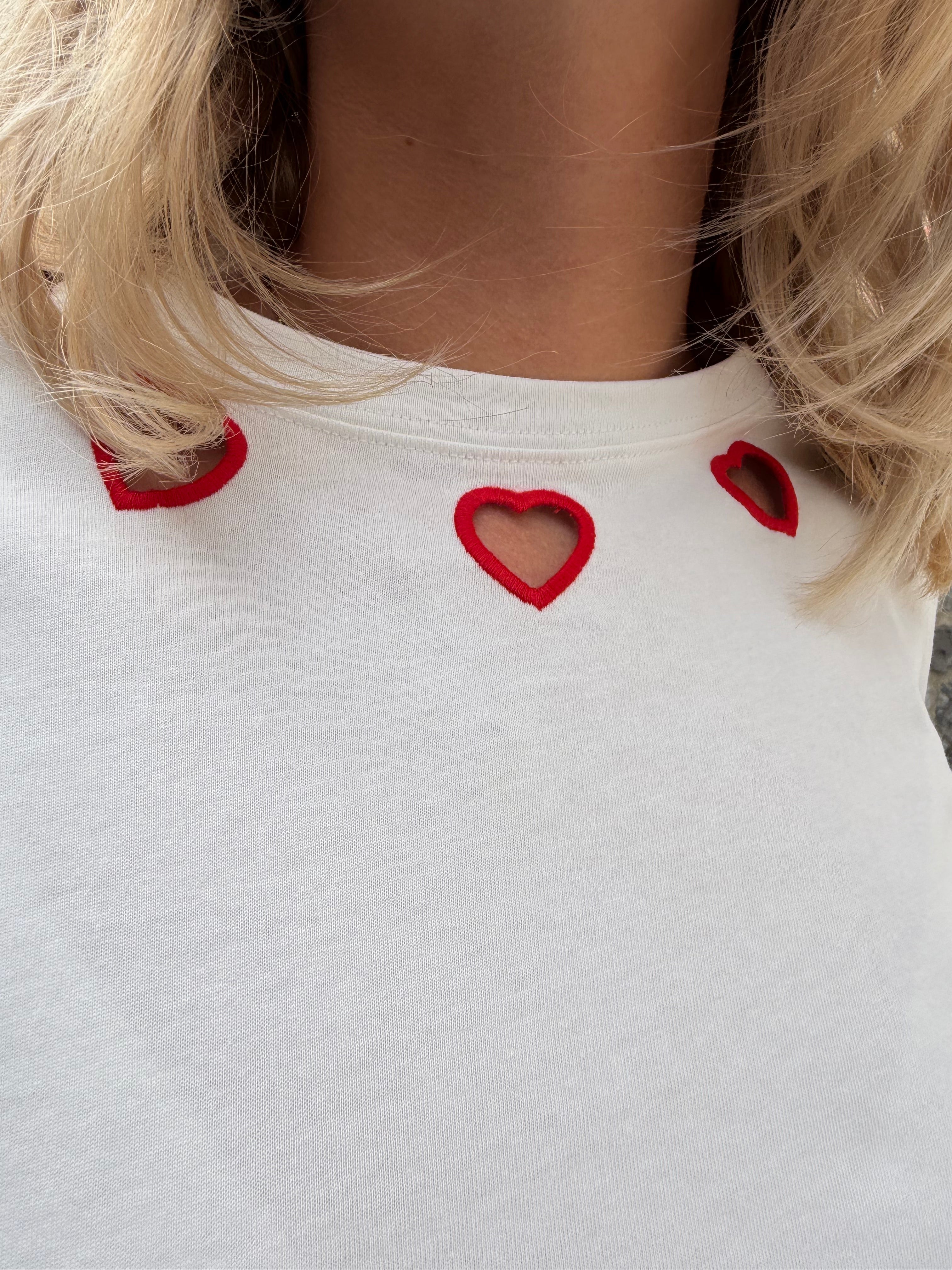 T-Shirt col ♡ rouge