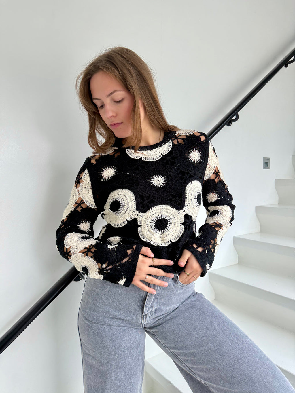 Top Zack crochet fleurs - mode femme Kefi Concept Store