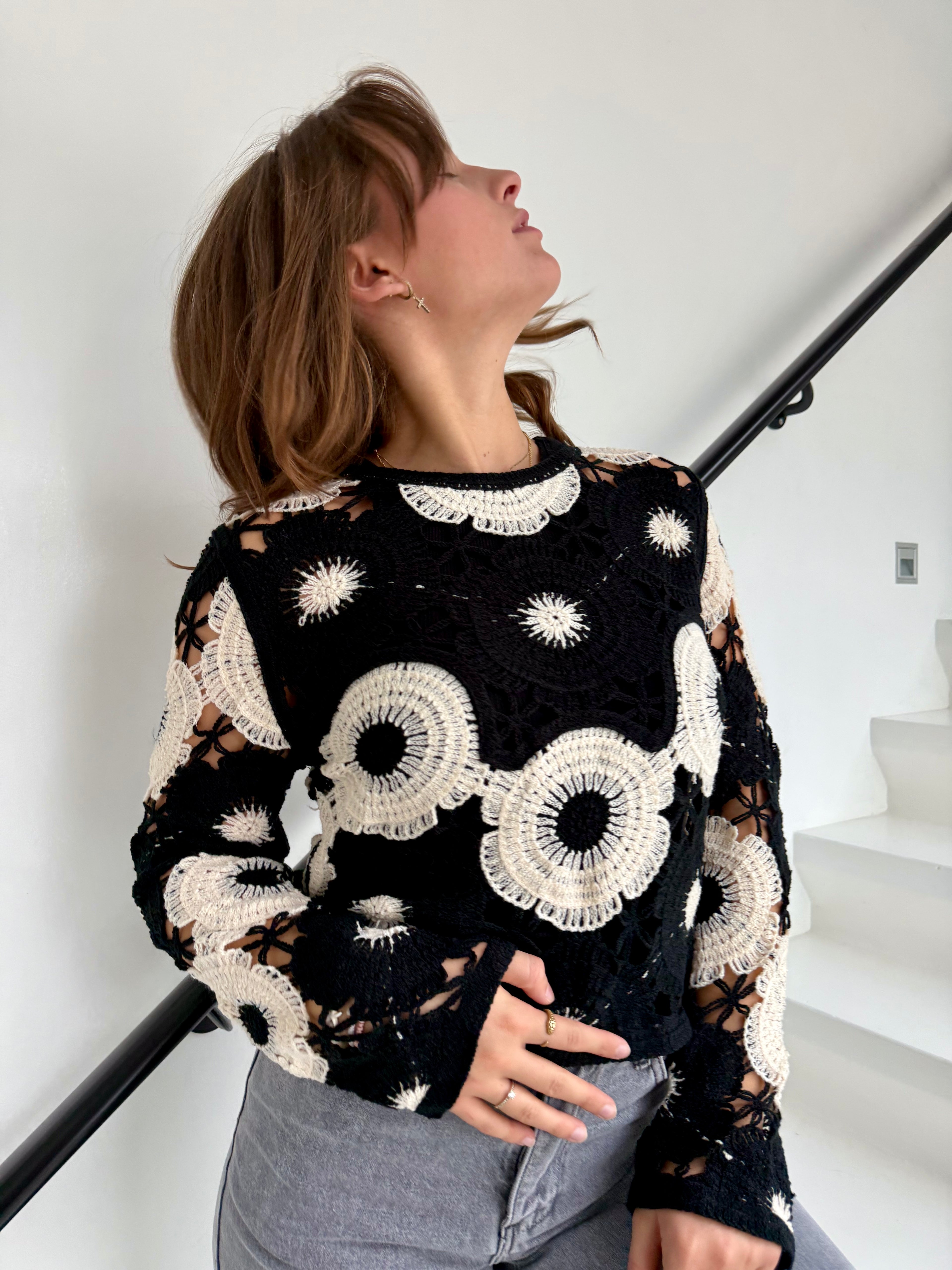 Top Zack crochet fleurs - mode femme Kefi Concept Store