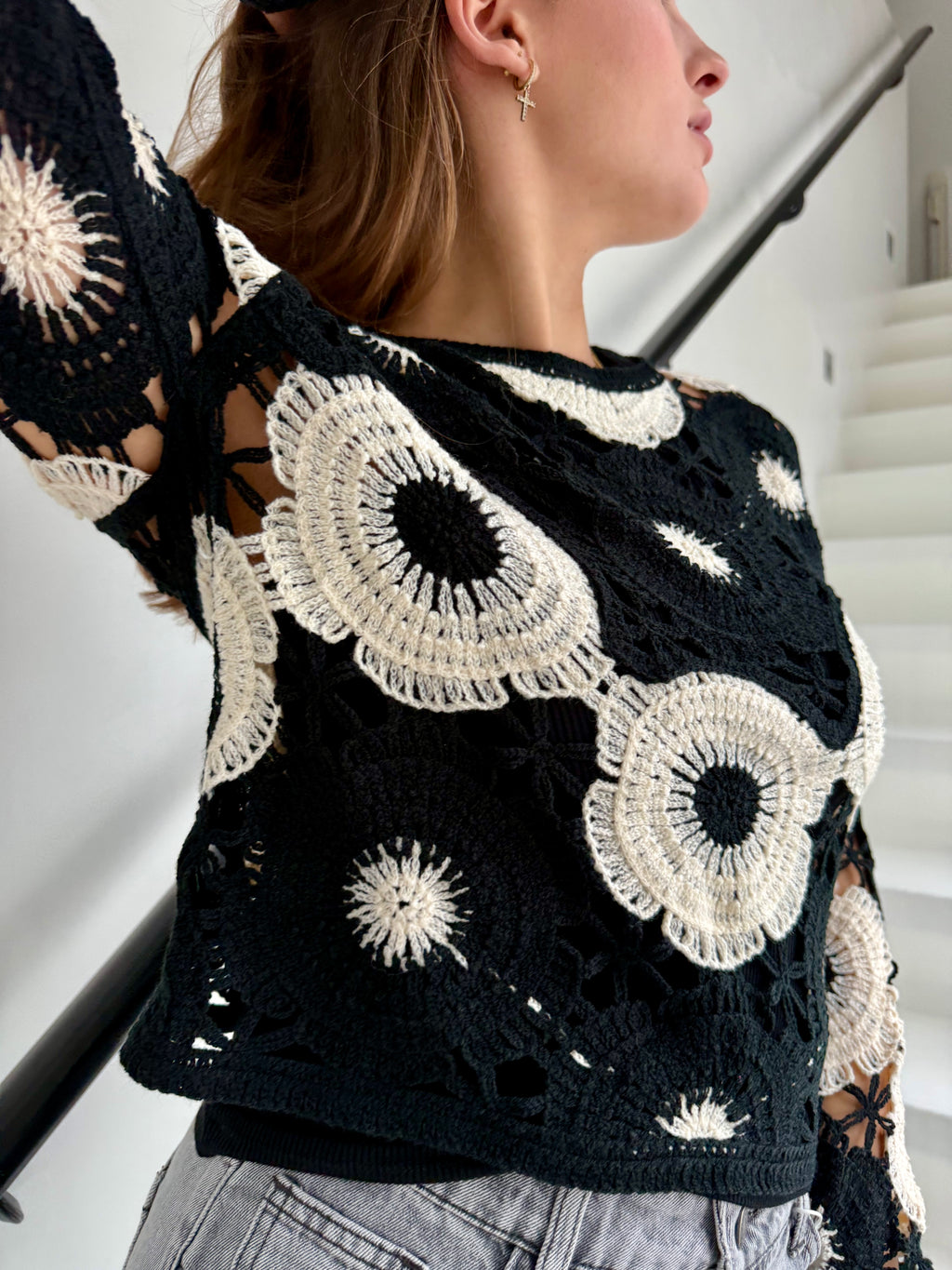 Top Zack crochet fleurs - mode femme Kefi Concept Store