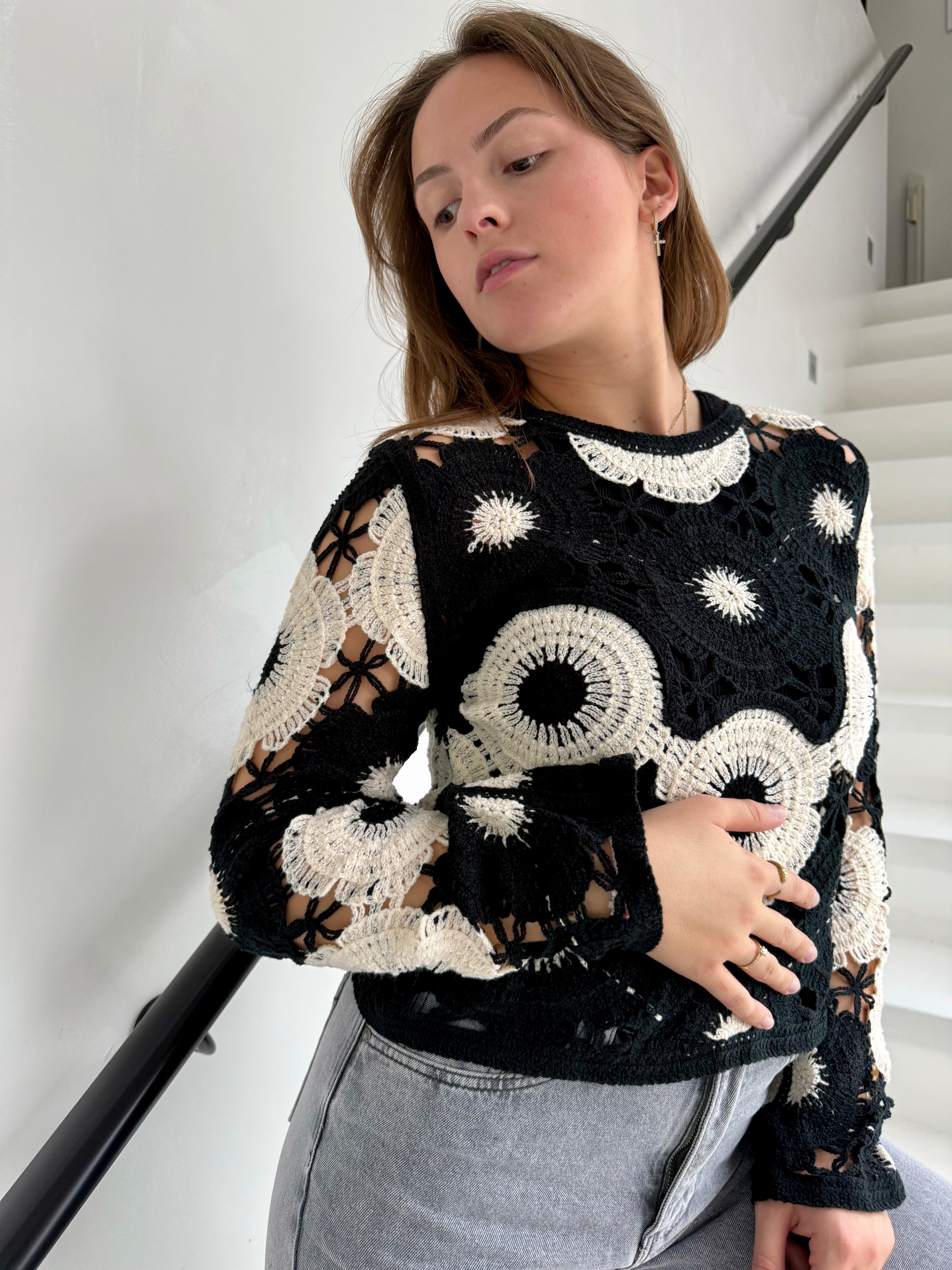 Top Zack crochet fleurs - mode femme Kefi Concept Store