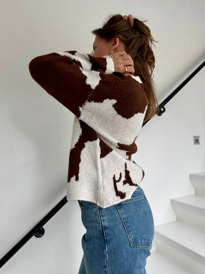 Pull Sienne  marron/beige