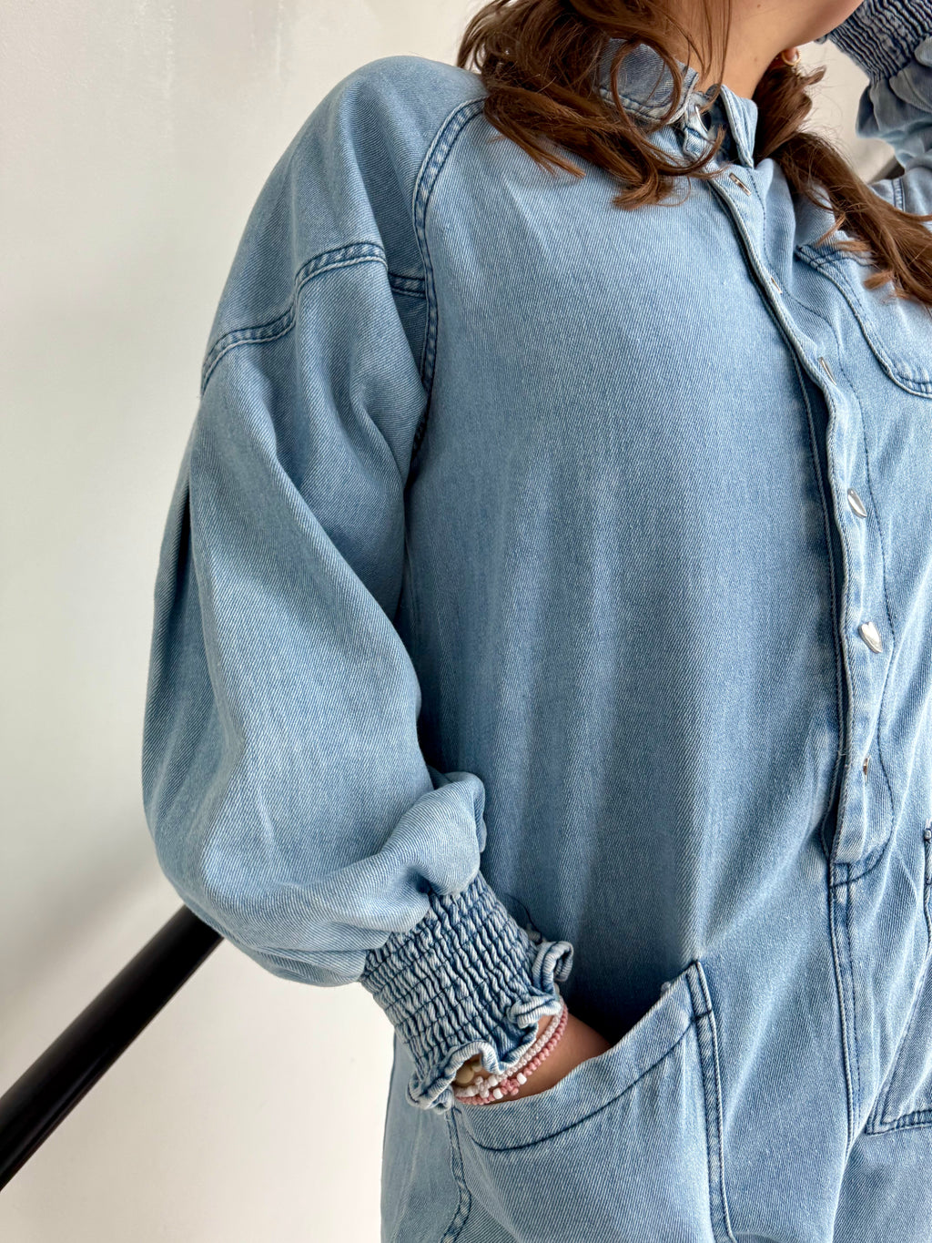Combishort jean Poema - mode femme Kefi Concept Store