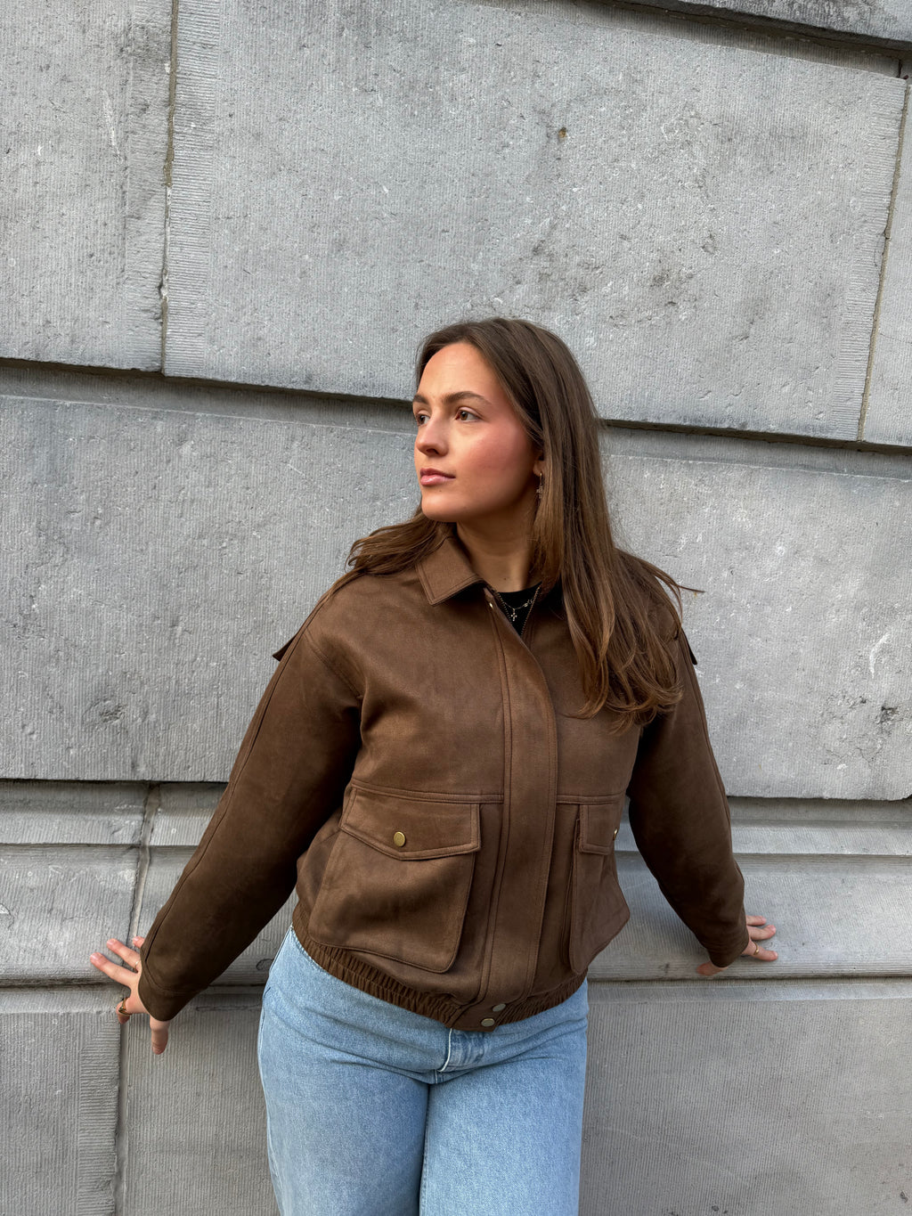 NATHAN - VESTE BOMBER EN DAIM