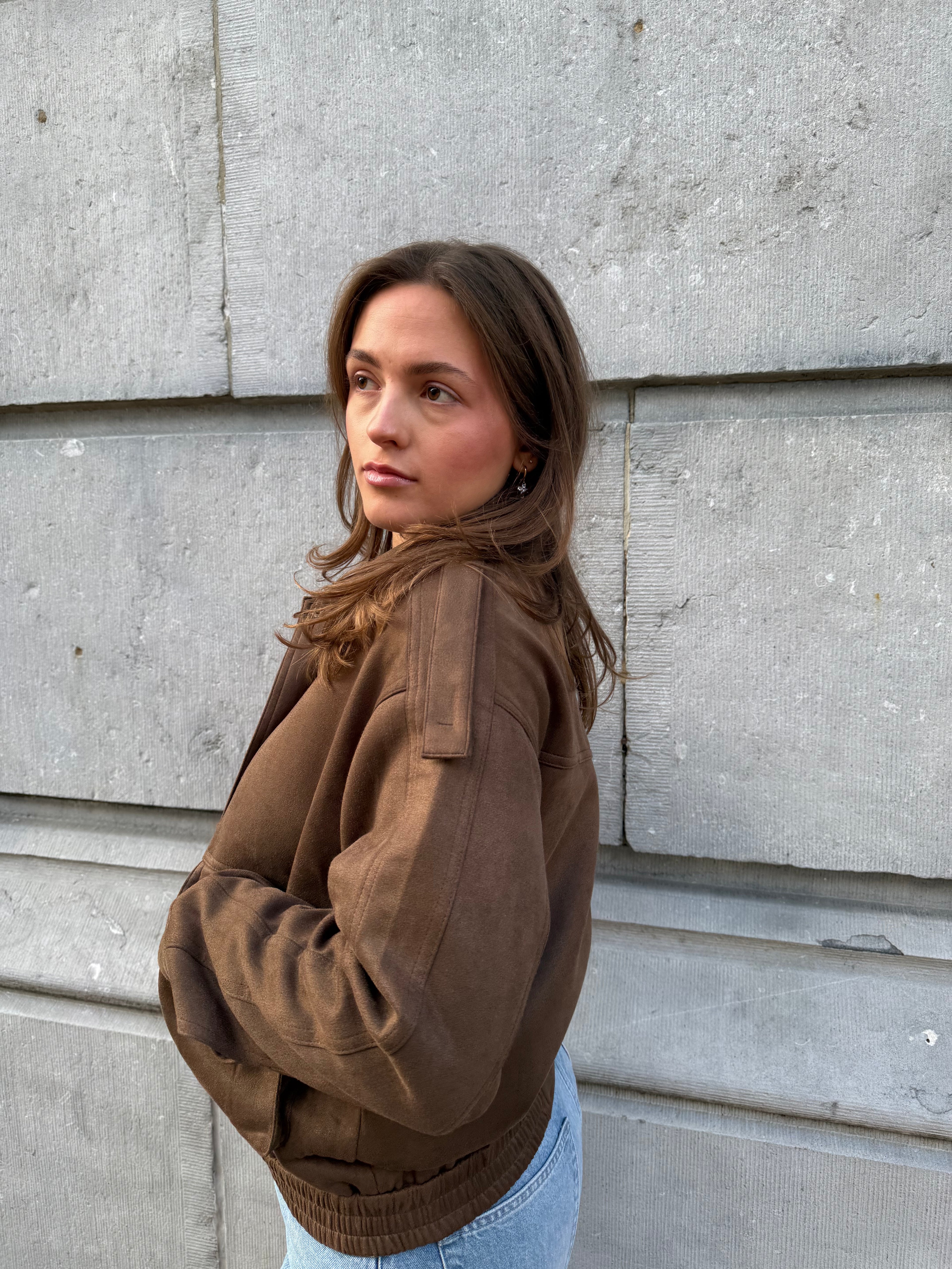 NATHAN - VESTE BOMBER EN DAIM