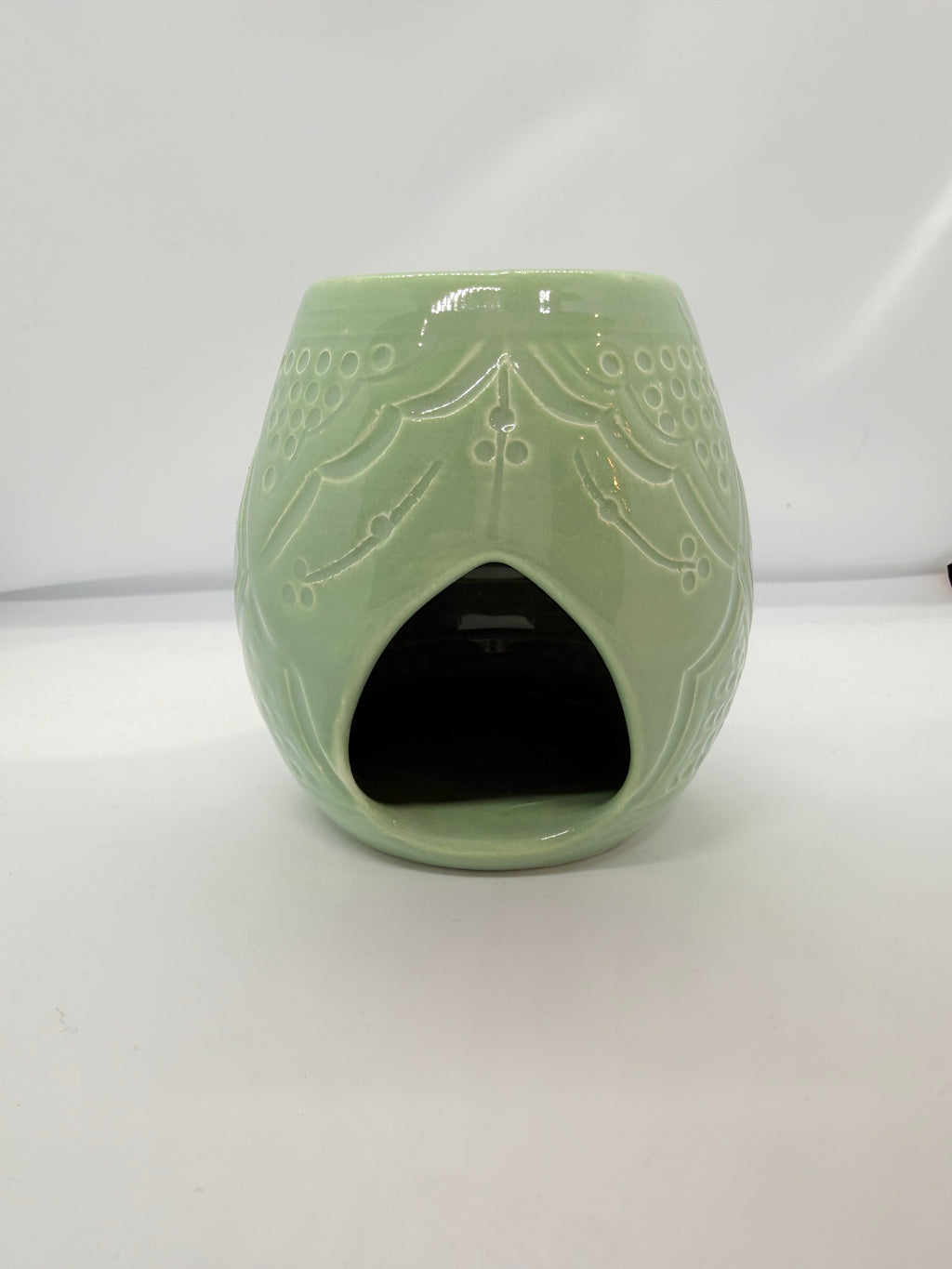 Diffuseur gravé vert artisanat marocain - senteur parfumée Kefi Concept Store