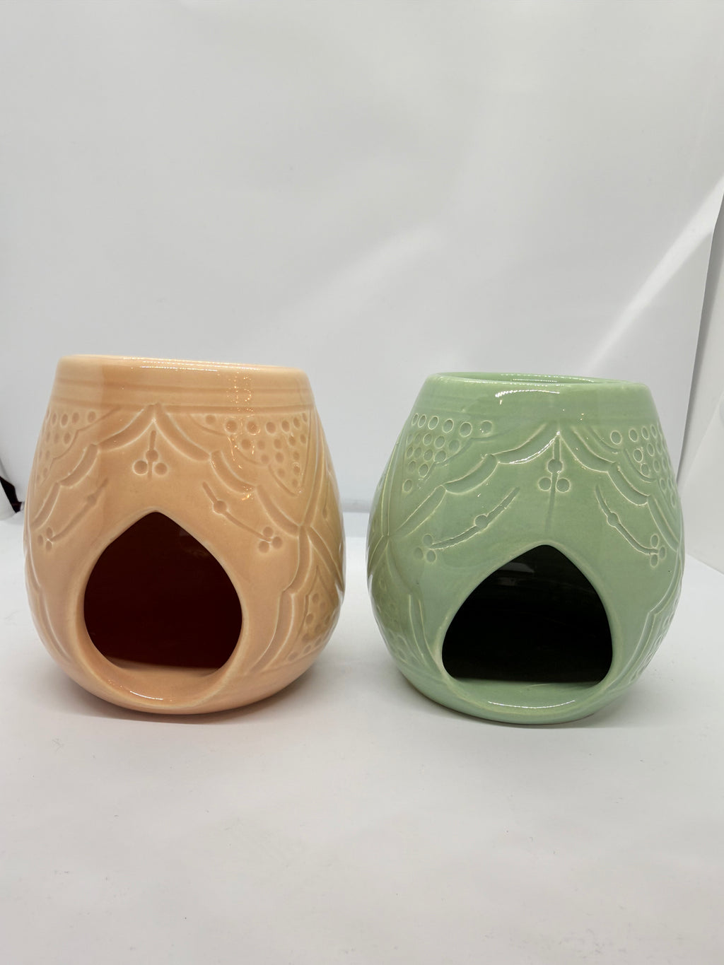 Diffuseur gravé vert artisanat marocain - senteur parfumée Kefi Concept Store