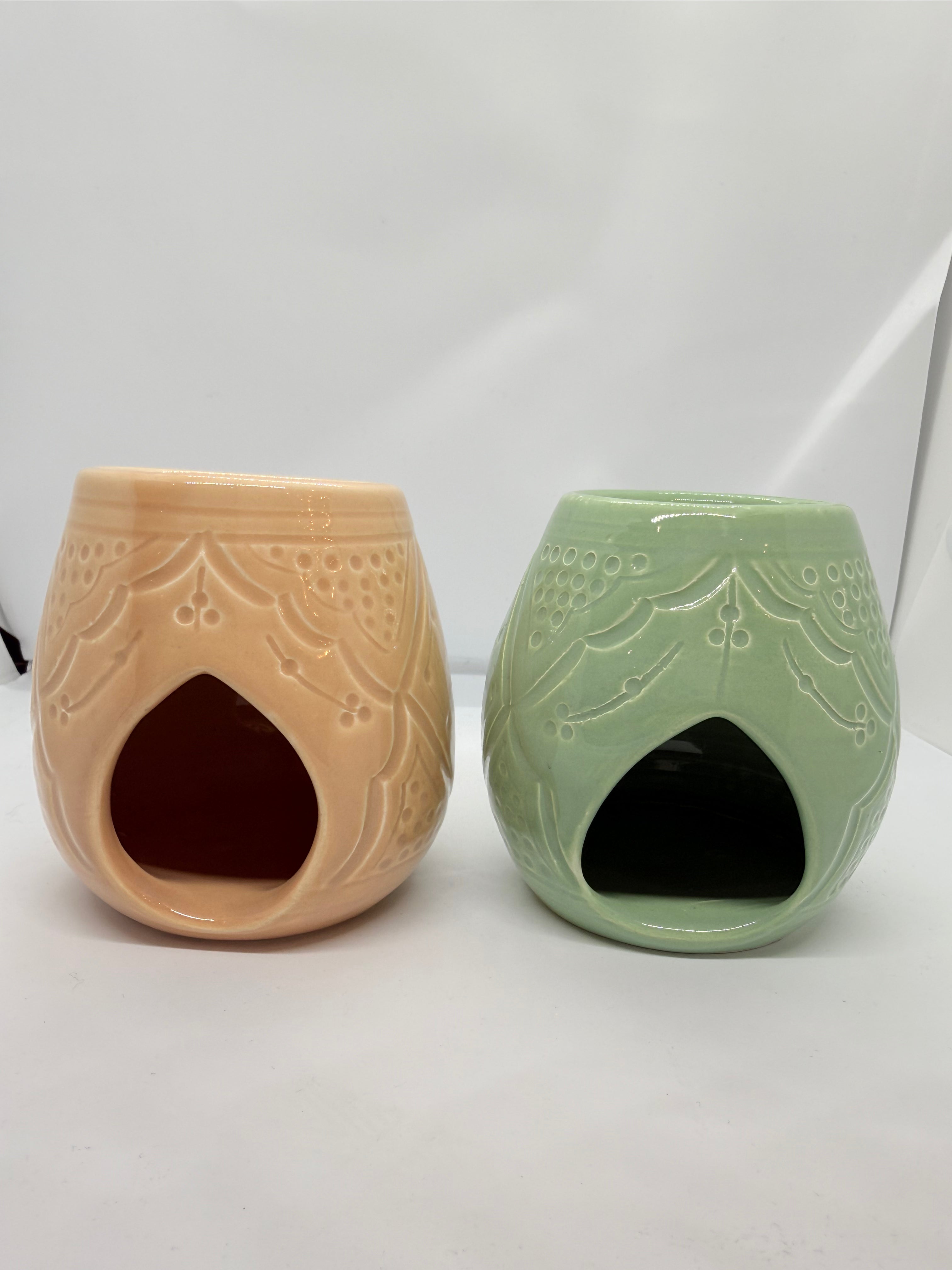 Diffuseur gravé vert artisanat marocain - senteur parfumée Kefi Concept Store