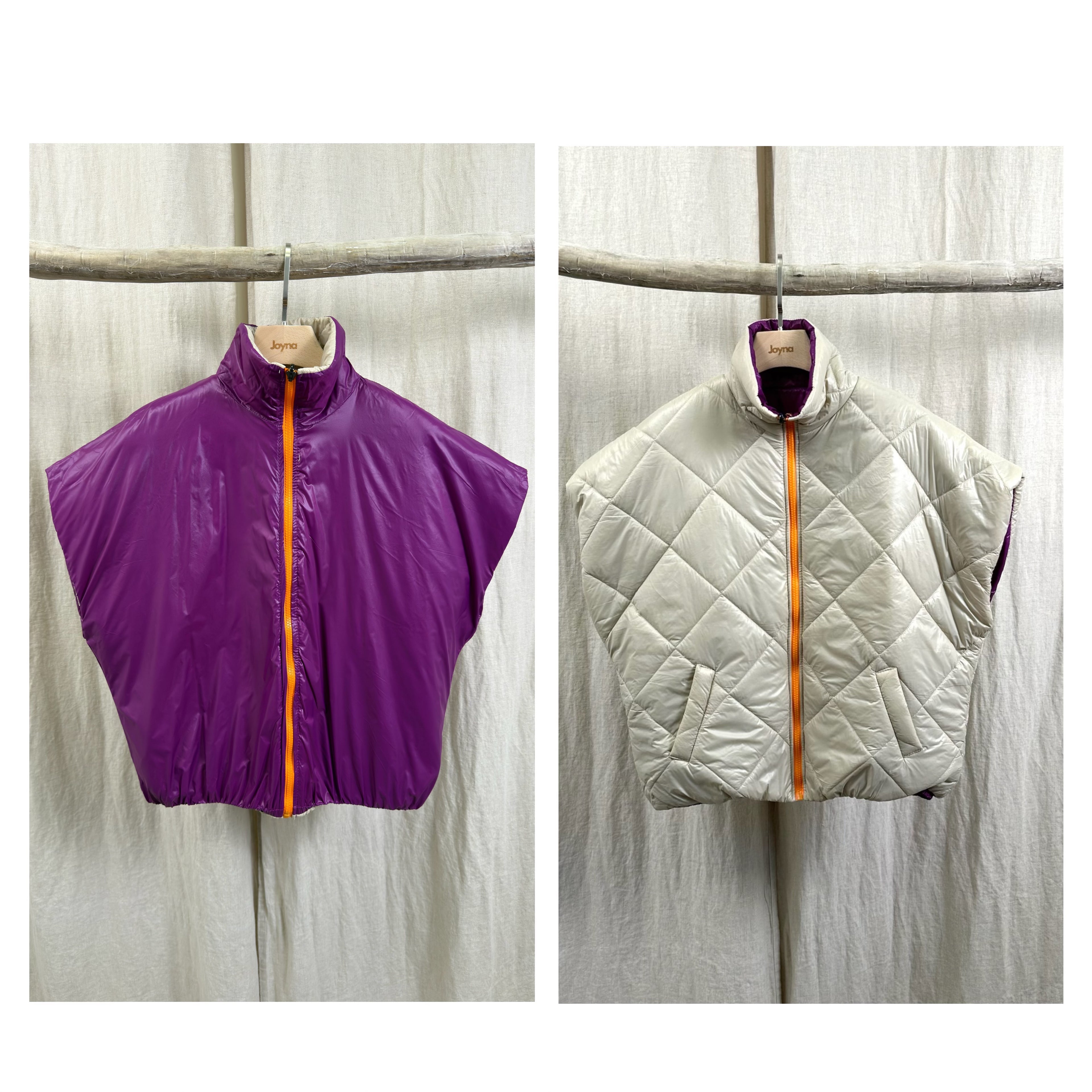 Rosy l doudoune mauve/beige