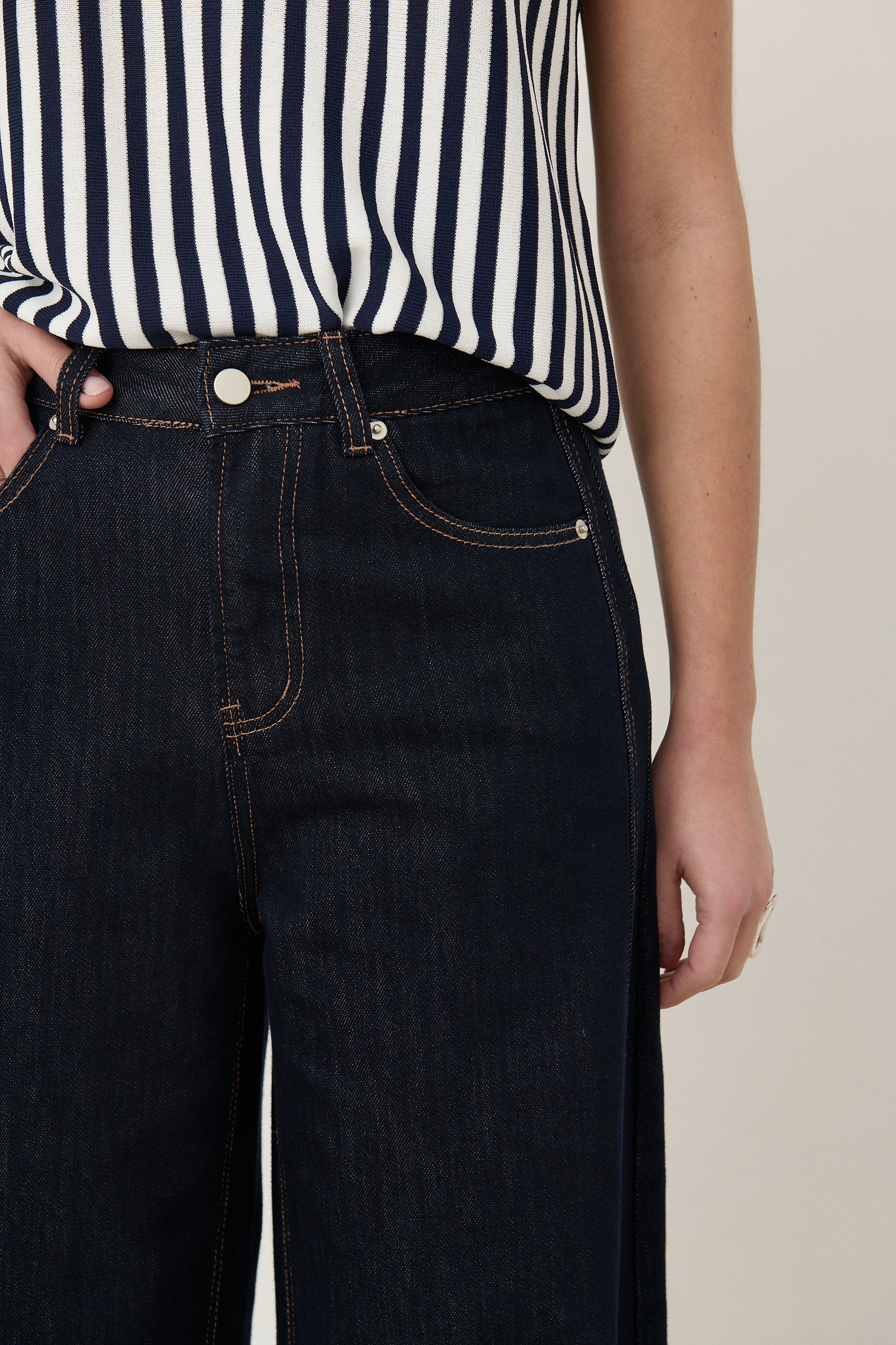 Atal - pantalon denim bleu brut