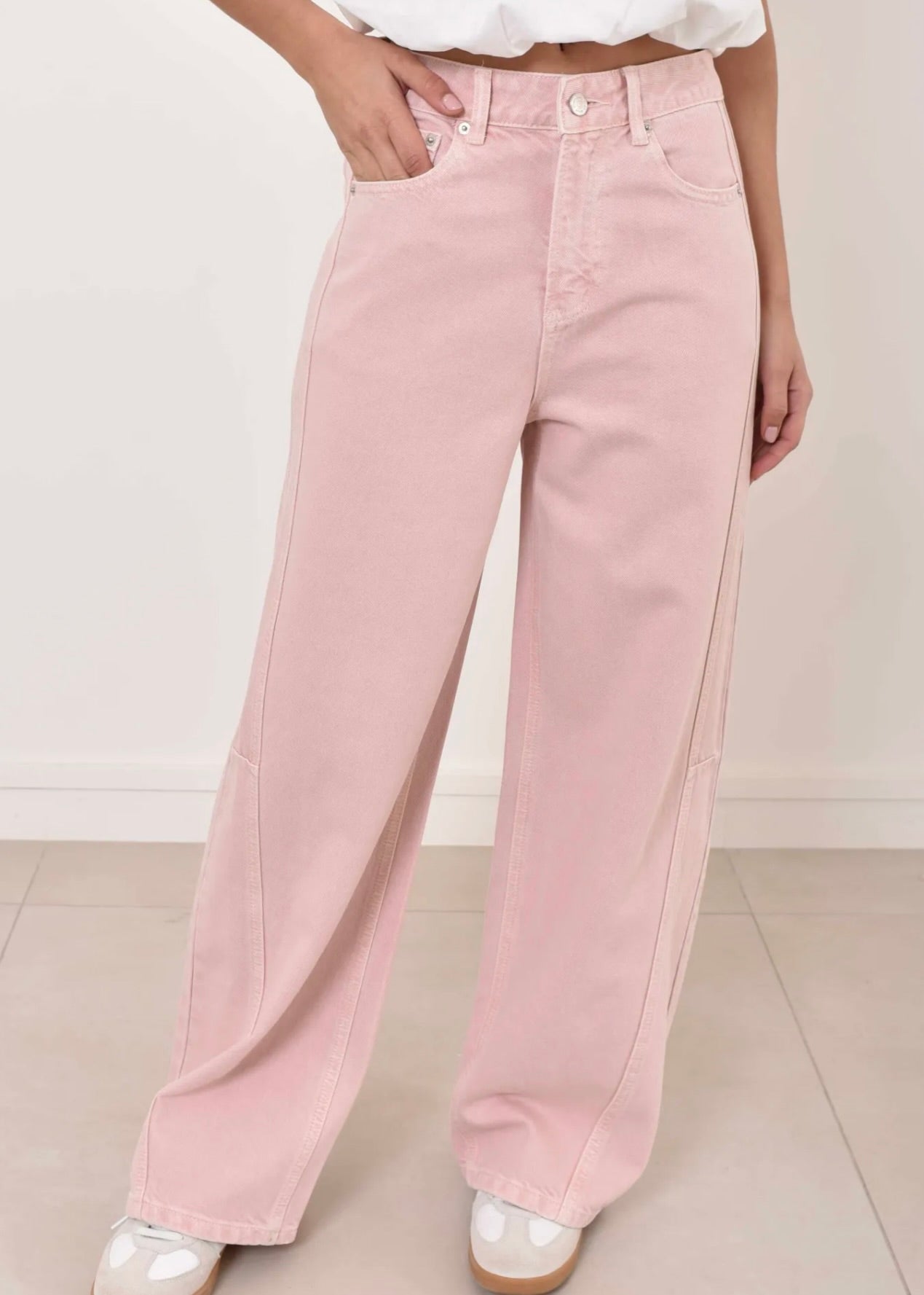 Atal - pantalon denim rose - mode femme Kefi Concept Store