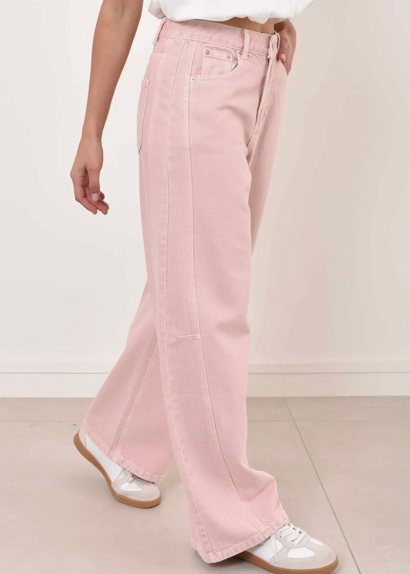 Atal - pantalon denim rose - mode femme Kefi Concept Store