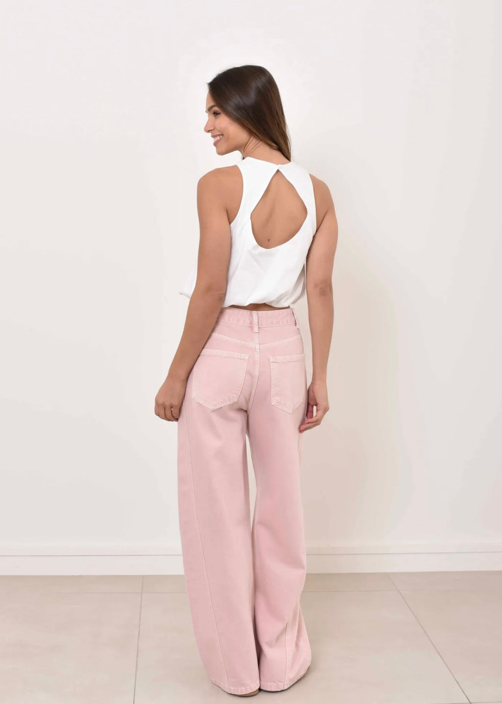 Atal - pantalon denim rose - mode femme Kefi Concept Store