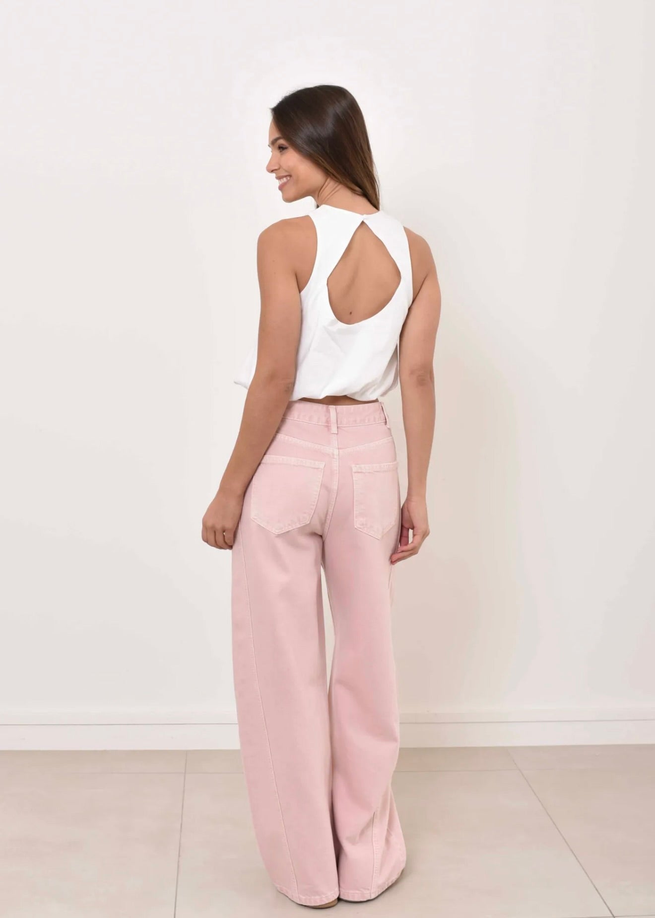 Atal - pantalon denim rose - mode femme Kefi Concept Store