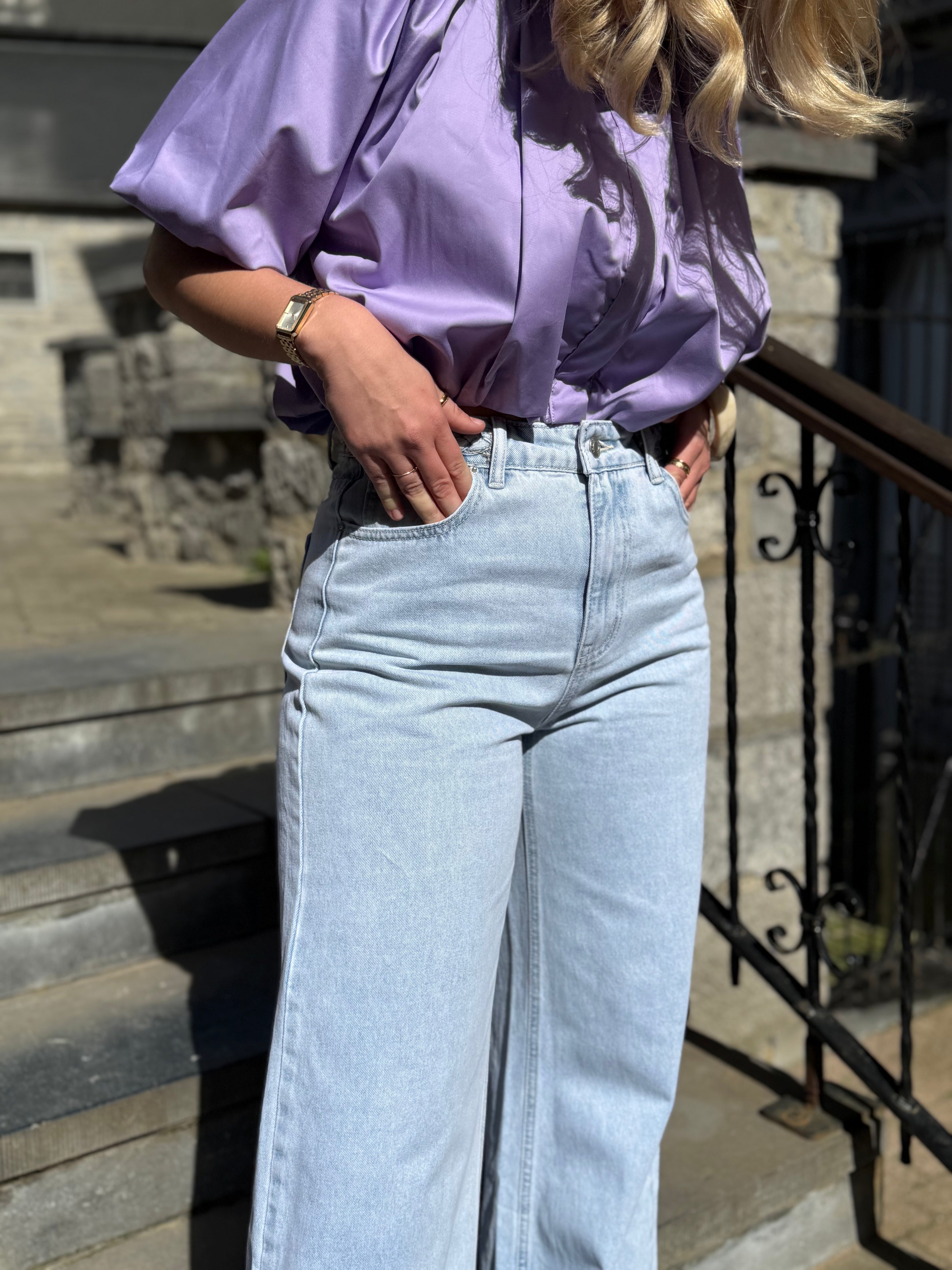 NINA - Jean wide leg tressé - mode femme Kefi Concept Store