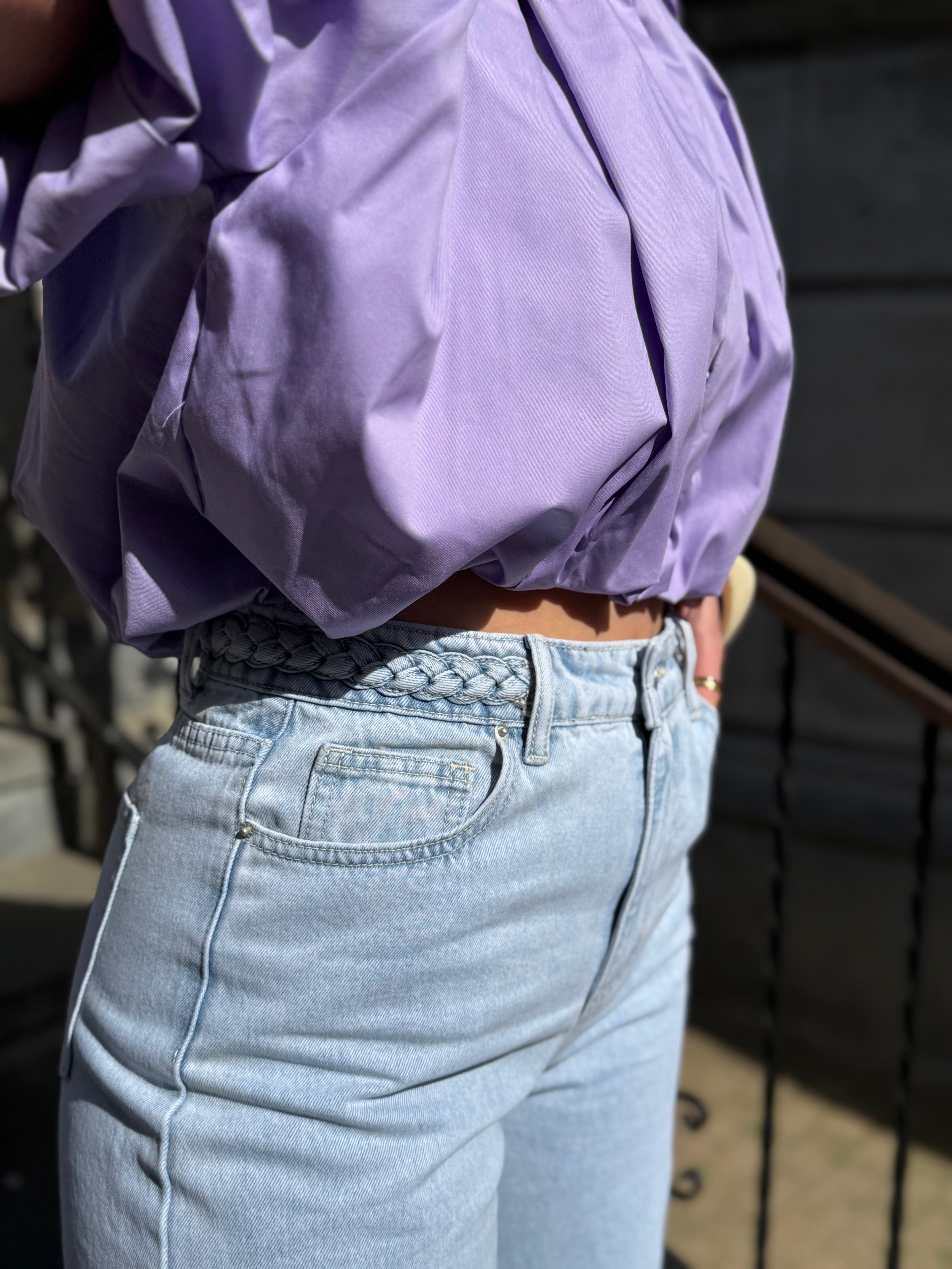 NINA - Jean wide leg tressé - mode femme Kefi Concept Store