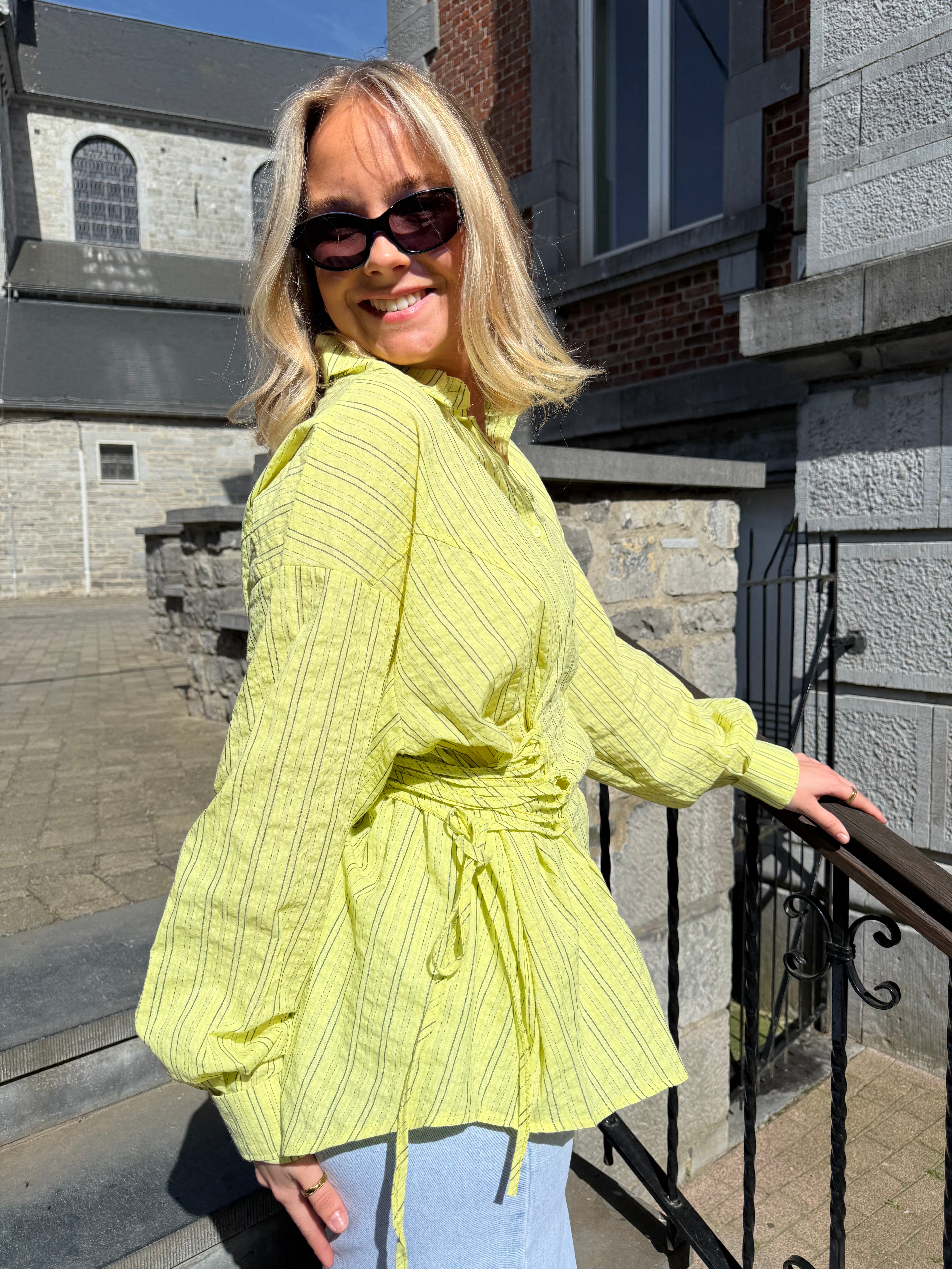Lina - Chemise rayée ajustable - mode femme Kefi Concept Store
