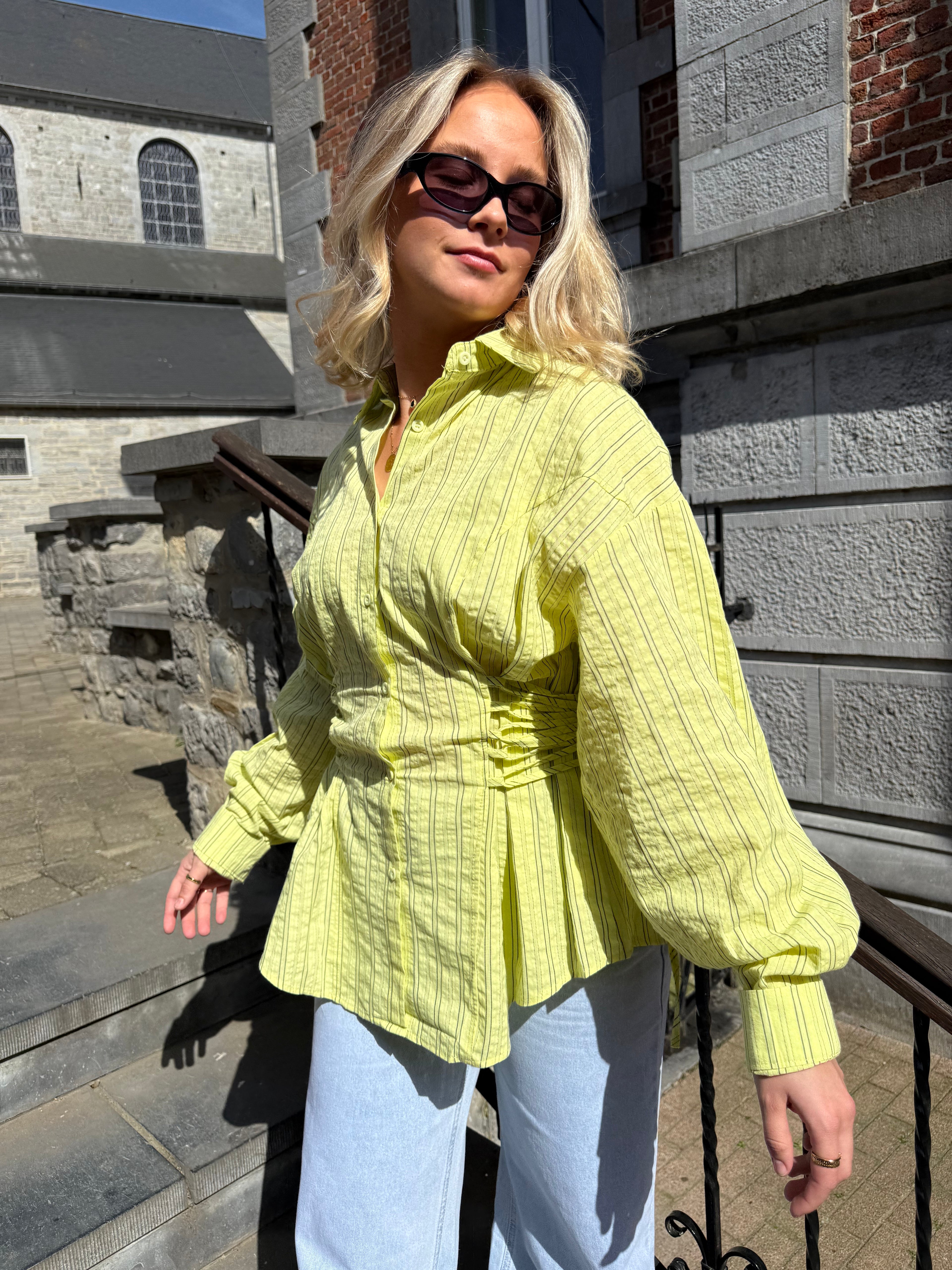 Lina - Chemise rayée ajustable - mode femme Kefi Concept Store