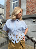 Léa— Chemisier en coton brodé