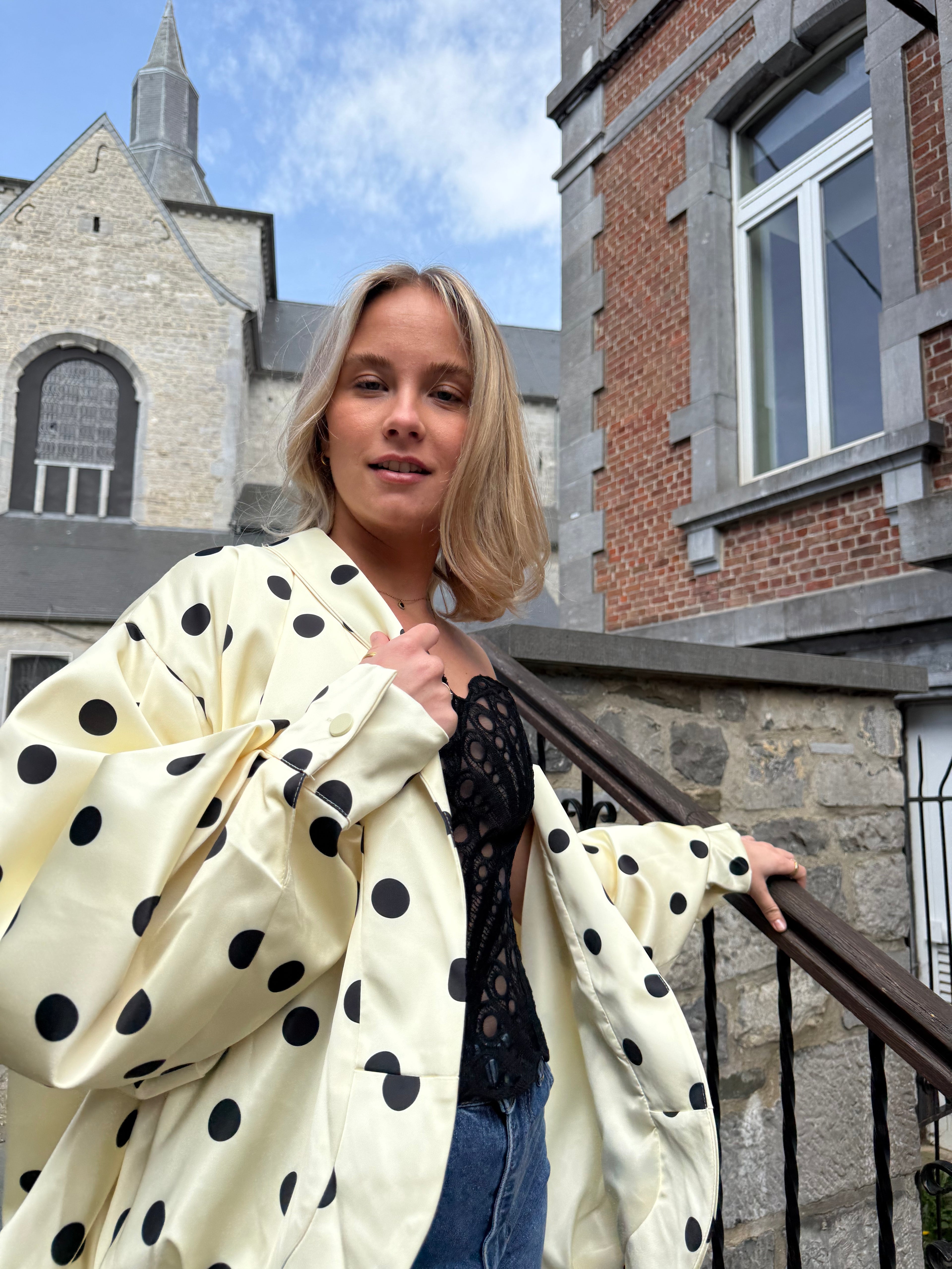 Alma Veste fluide à pois - mode femme Kefi Concept Store