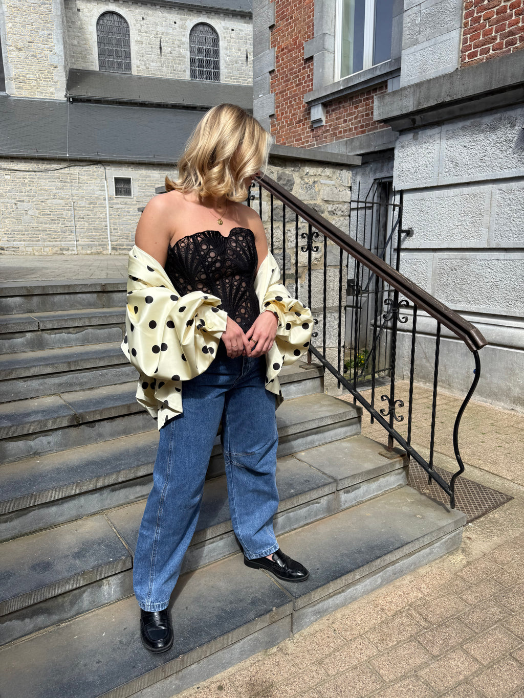 Alma Veste fluide à pois - mode femme Kefi Concept Store