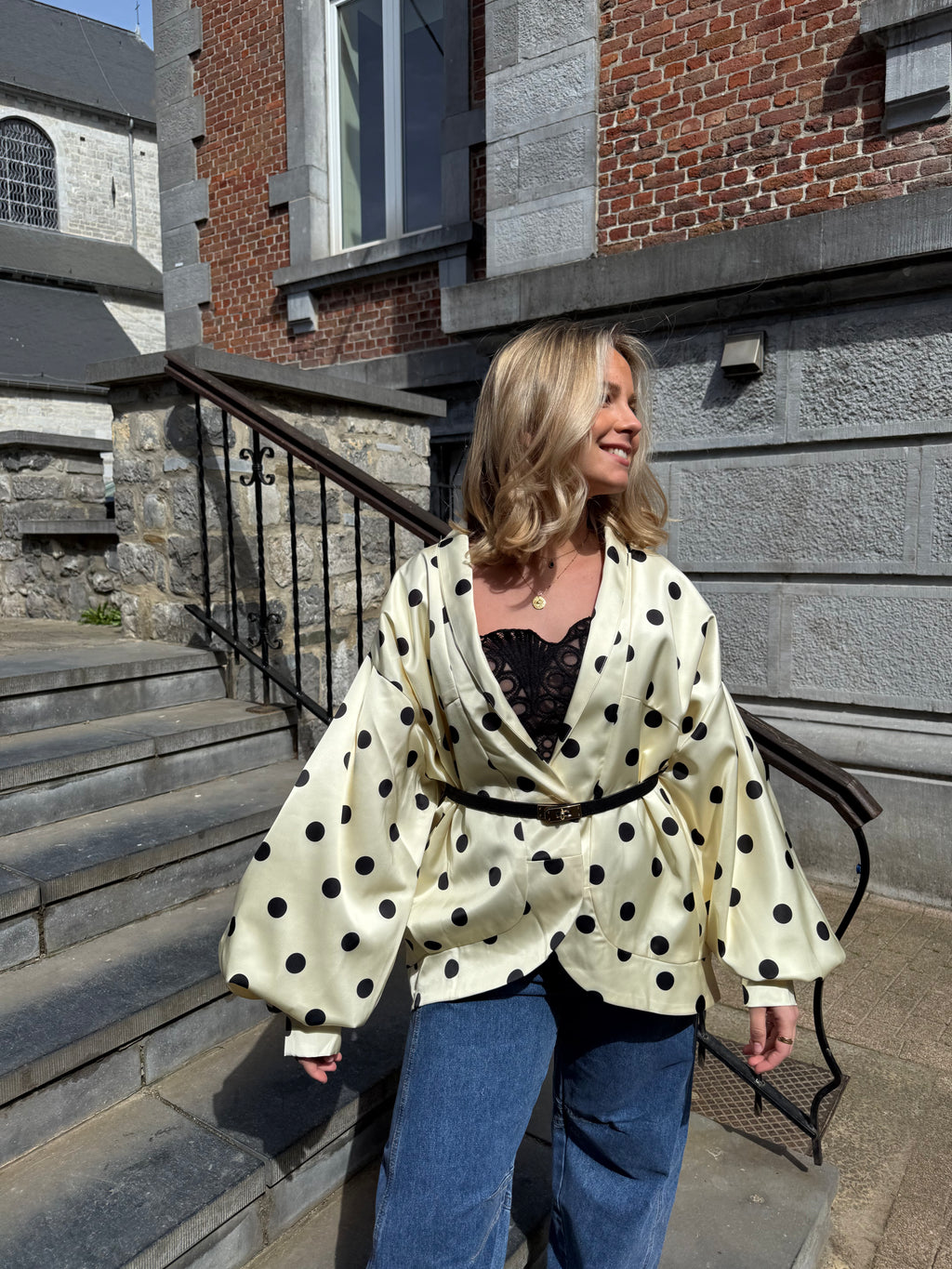 Alma Veste fluide à pois - mode femme Kefi Concept Store