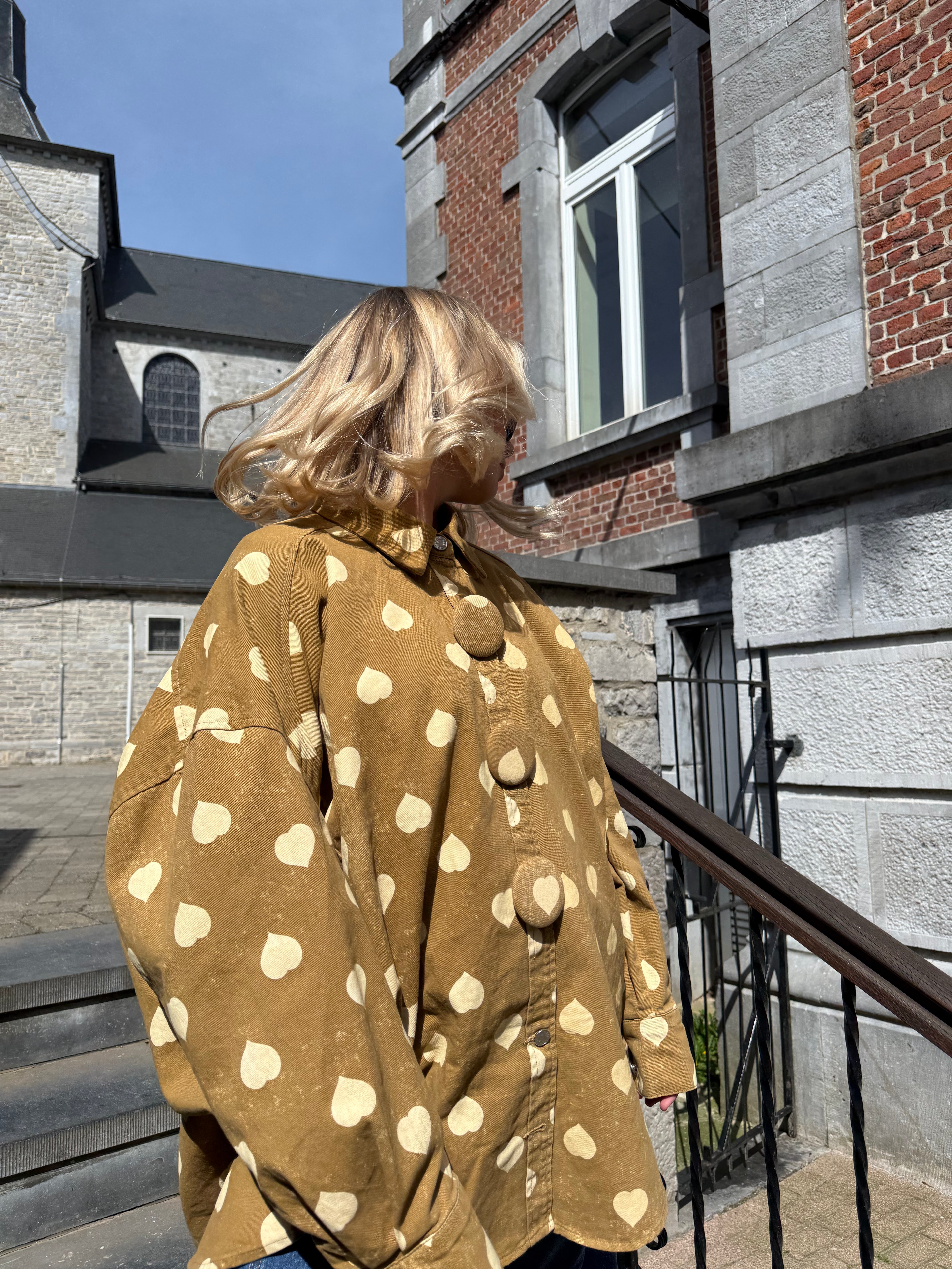 Lola - Chemise oversize à cœurs - mode femme Kefi Concept Store