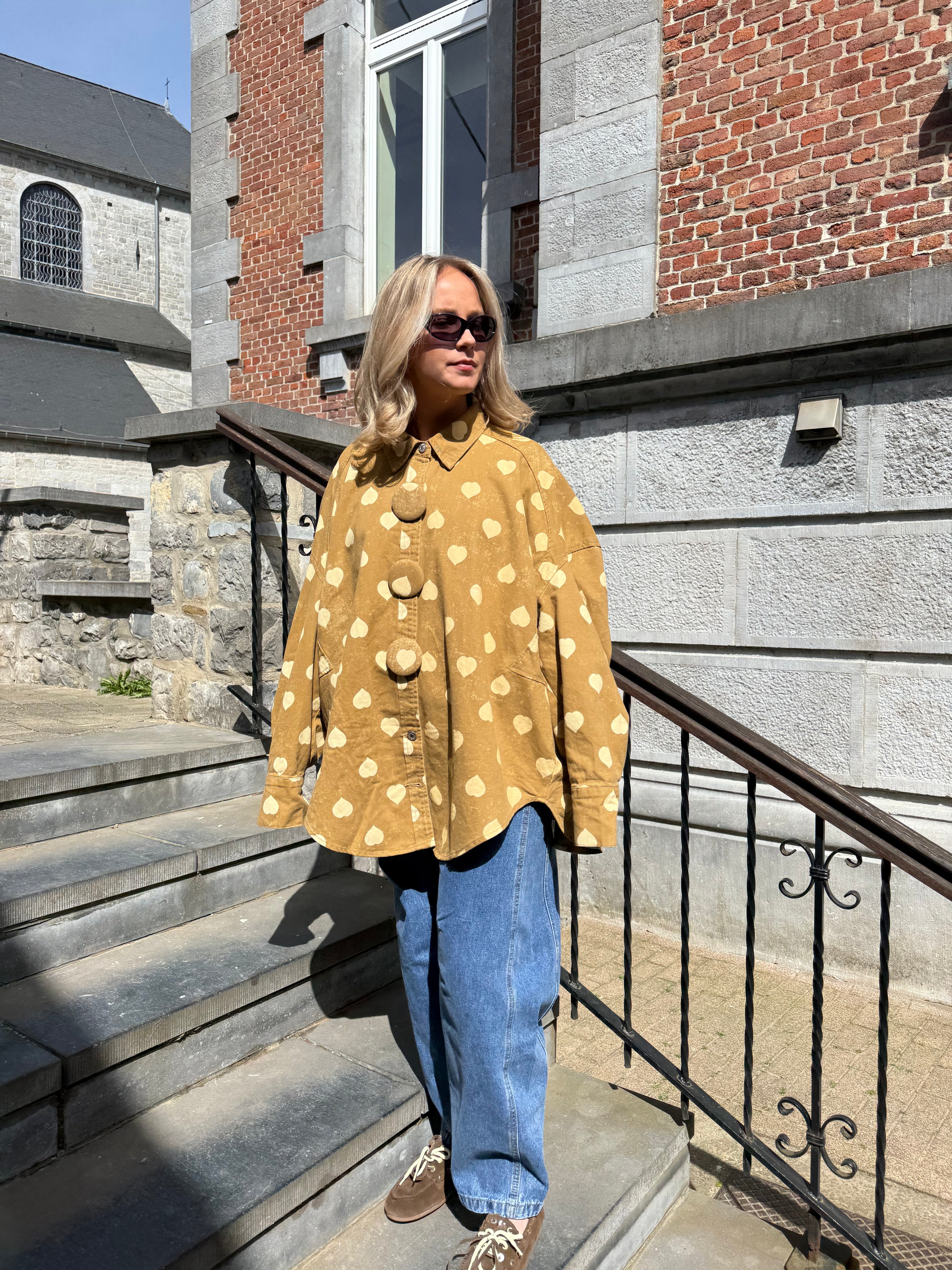 Lola - Chemise oversize à cœurs - mode femme Kefi Concept Store
